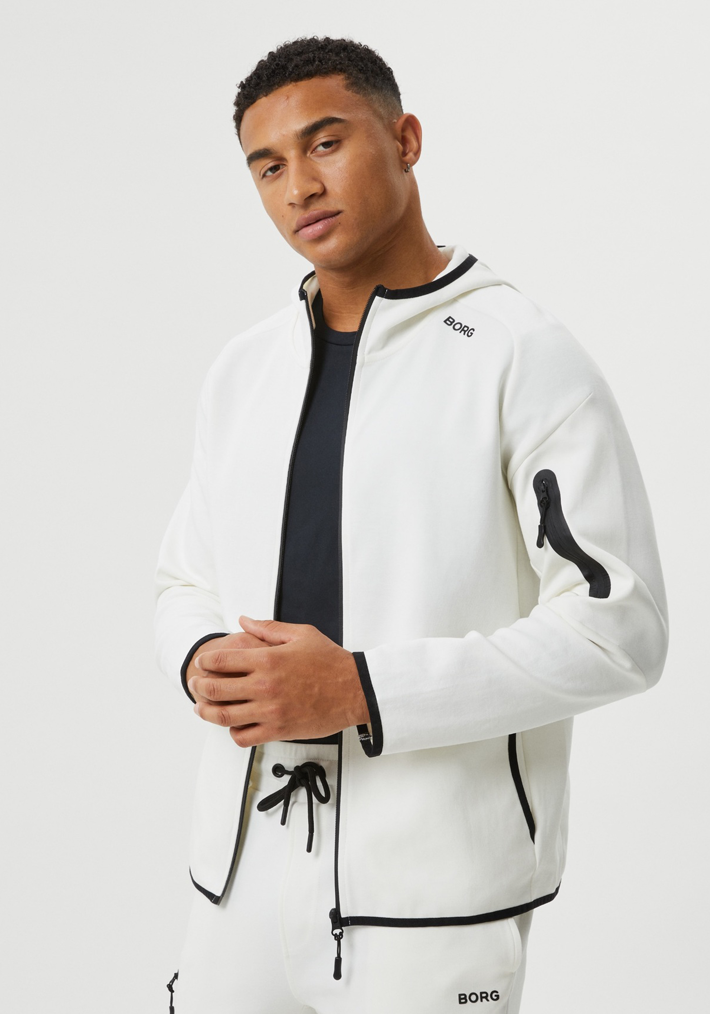 Bjorn Borg tech sweat hoodie, off white