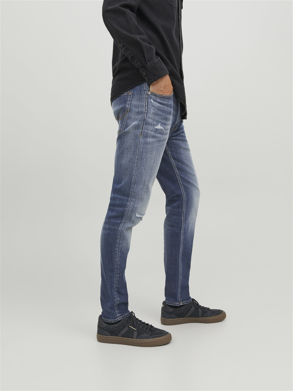 JACK & JONES Erik Original regular fit, heren jeans, denimblauw