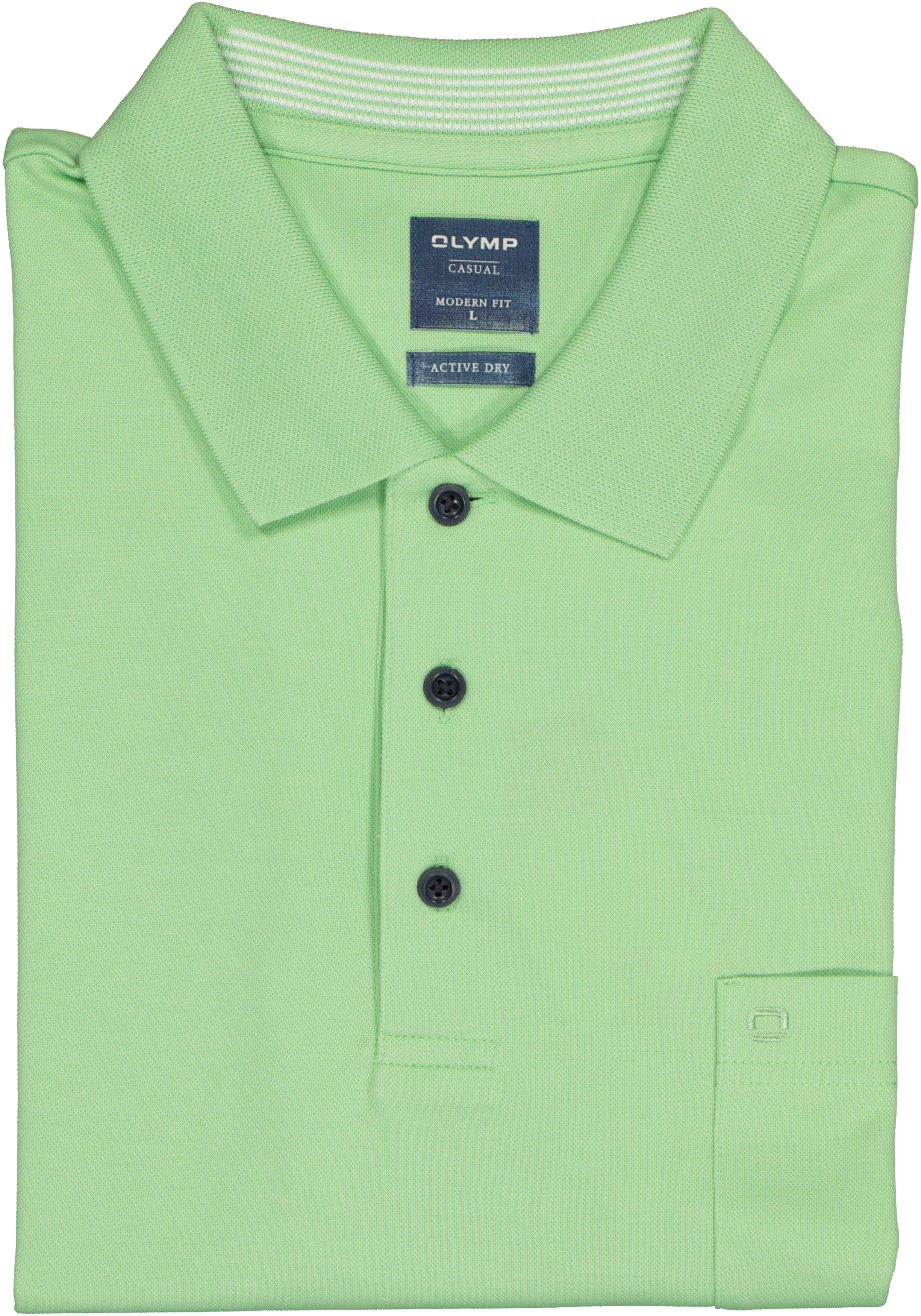OLYMP modern fit poloshirt, active dry, lichtgroen