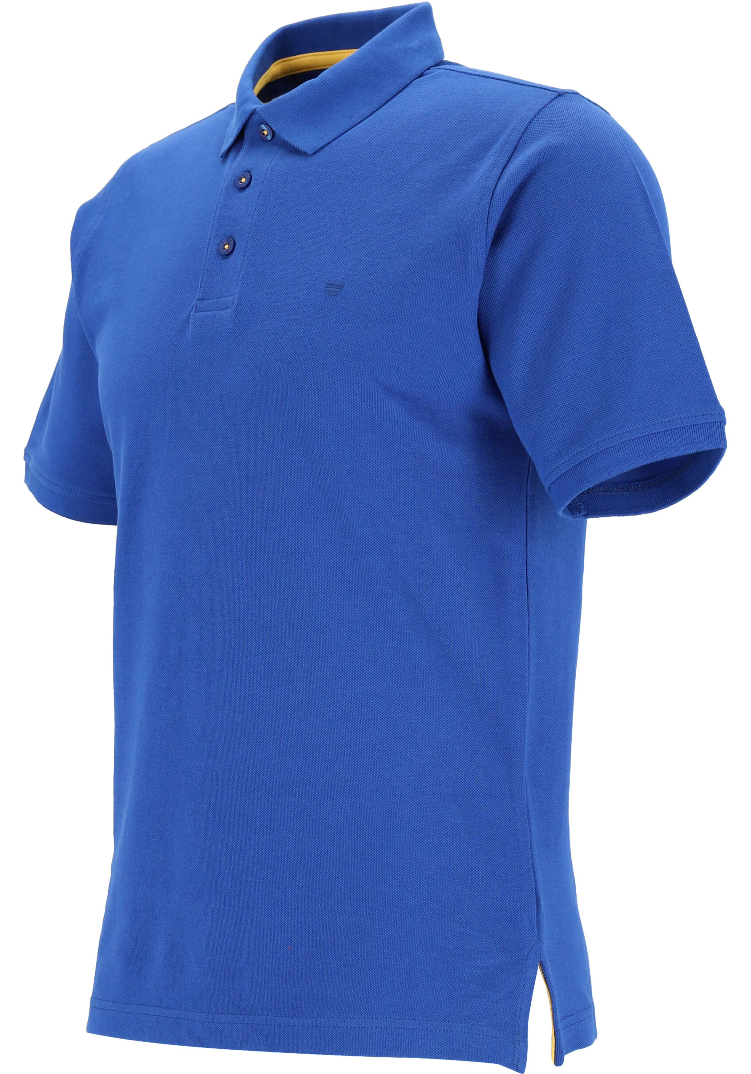 Redmond modern fit poloshirt, blauw (geel contrast)