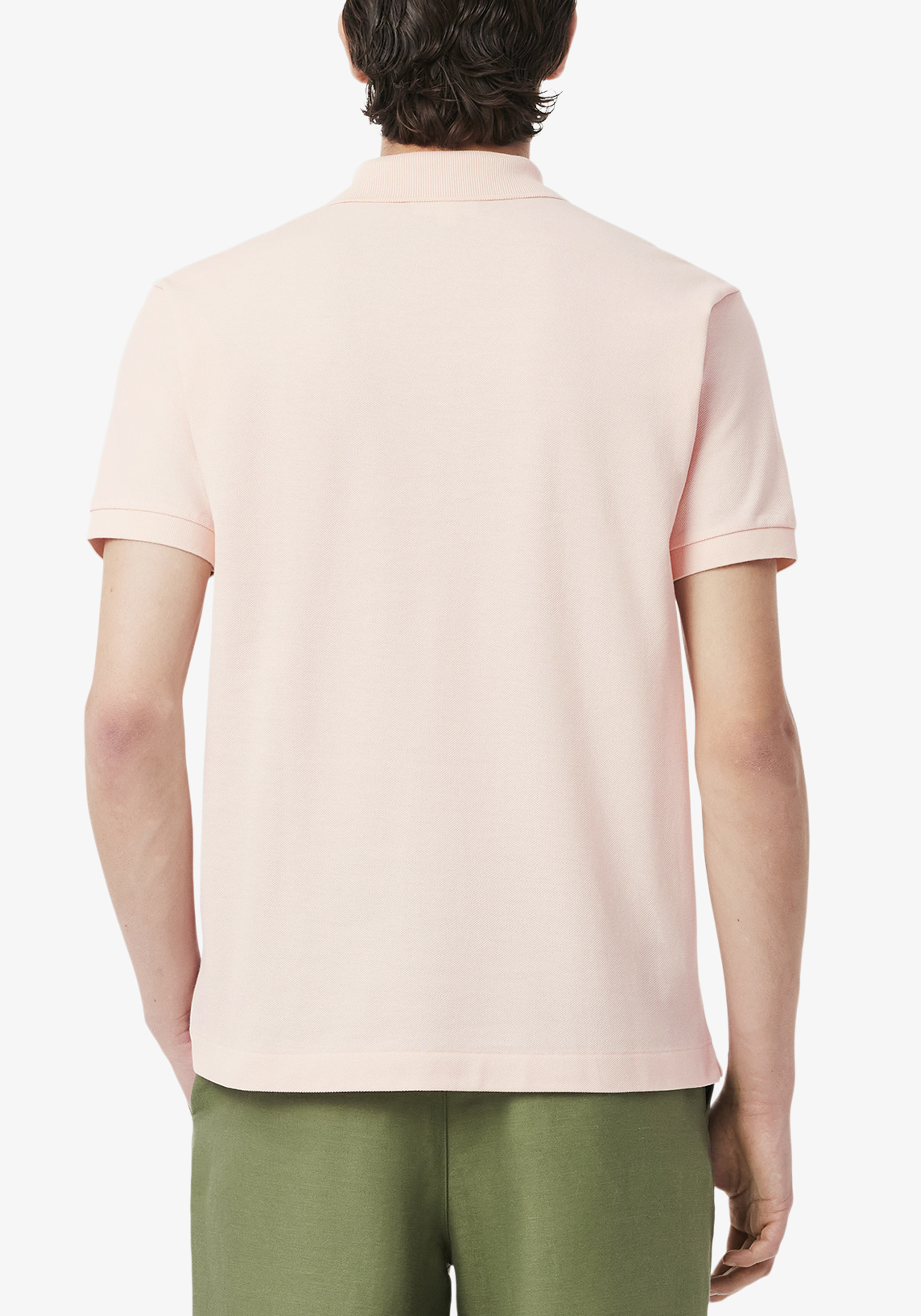 Lacoste Classic Fit polo, licht zalmroze