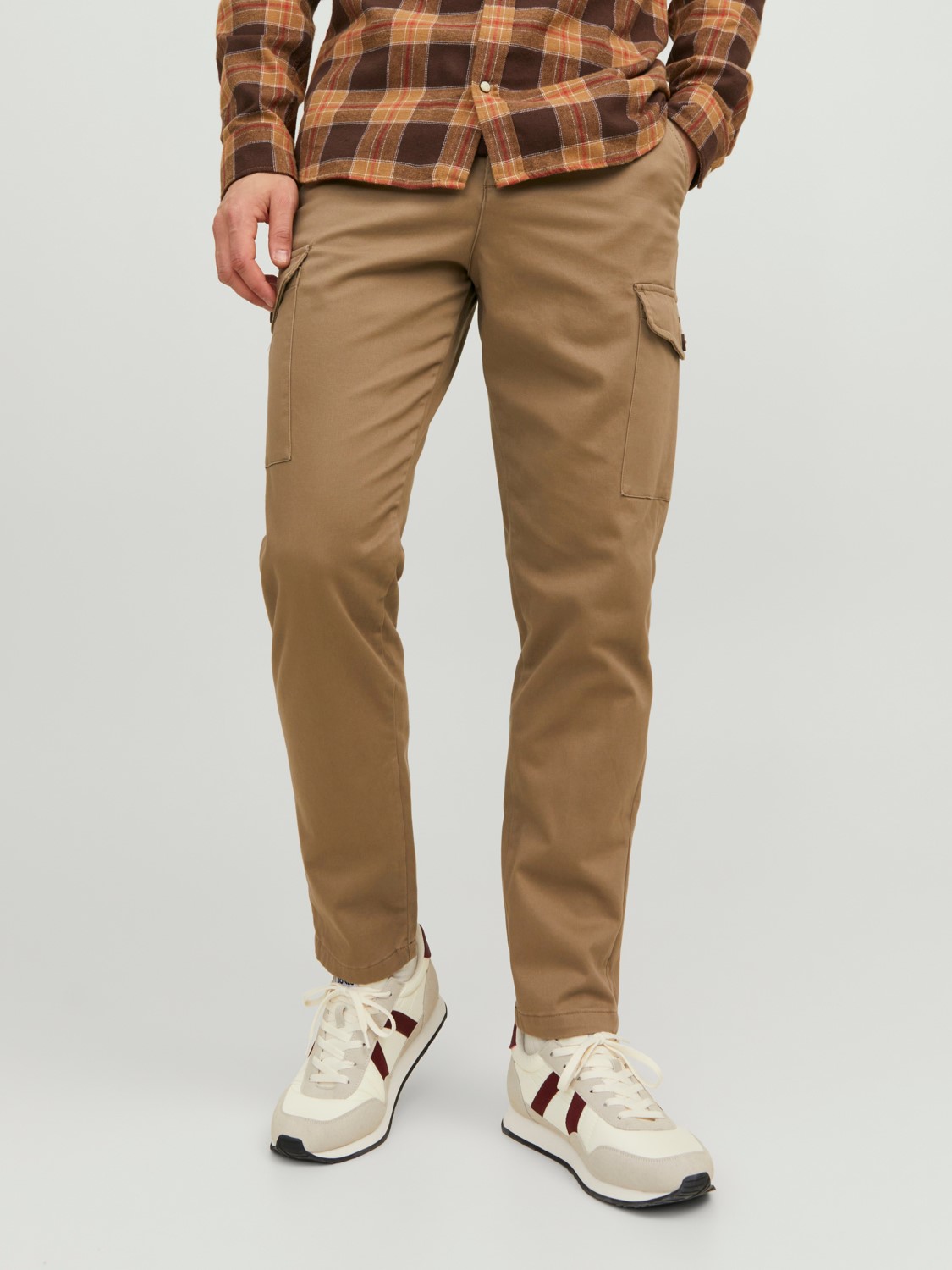 JACK & JONES Ollie Bowie Cargo loose fit, heren cargo broek, beige