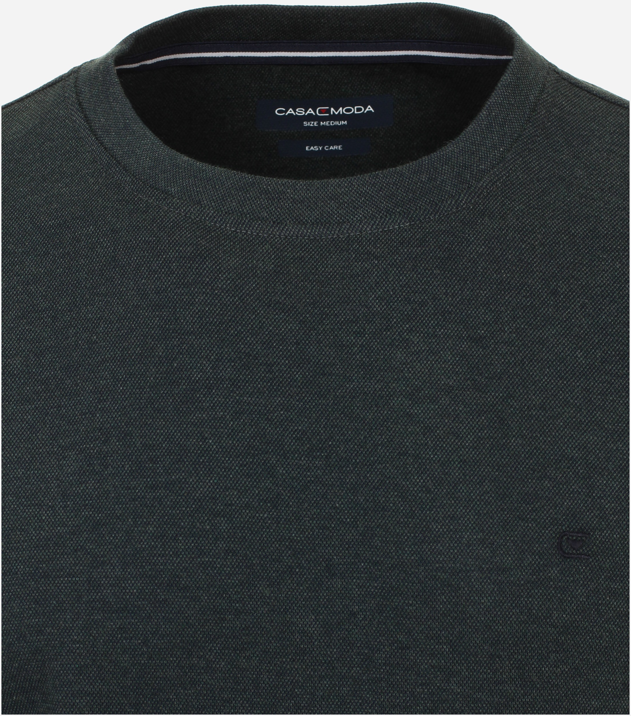 CASA MODA comfort fit T-shirt lange mouw, groen dessin