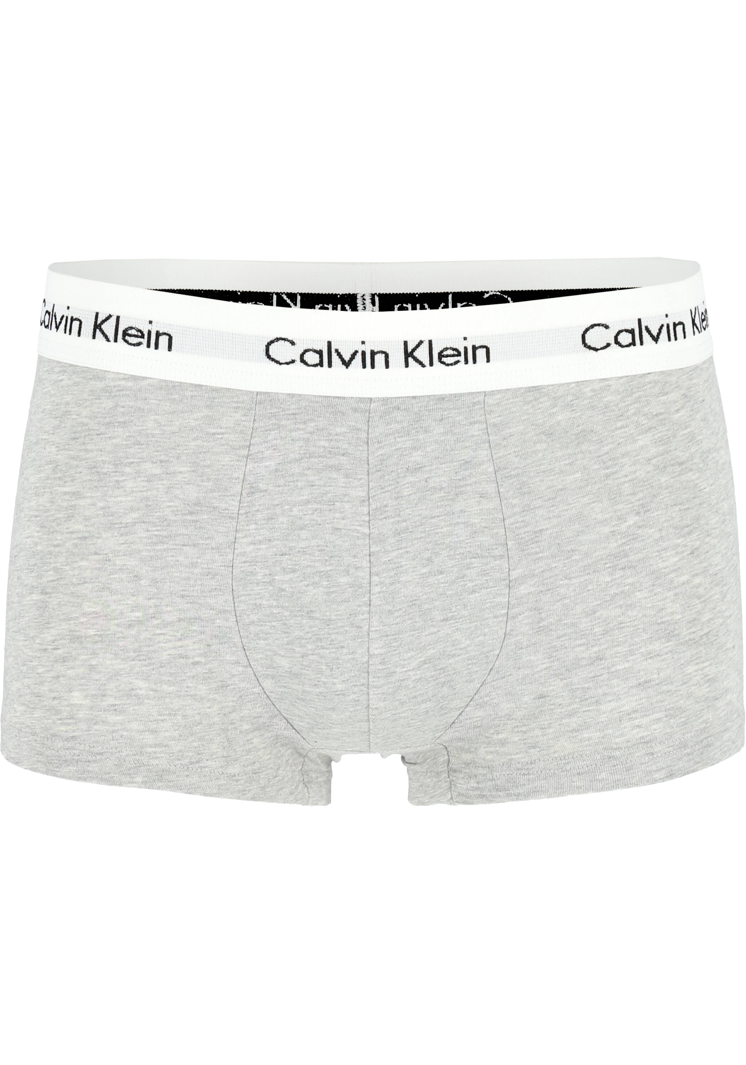 Calvin Klein low rise trunks (3-pack), lage heren boxers kort, grijs melange