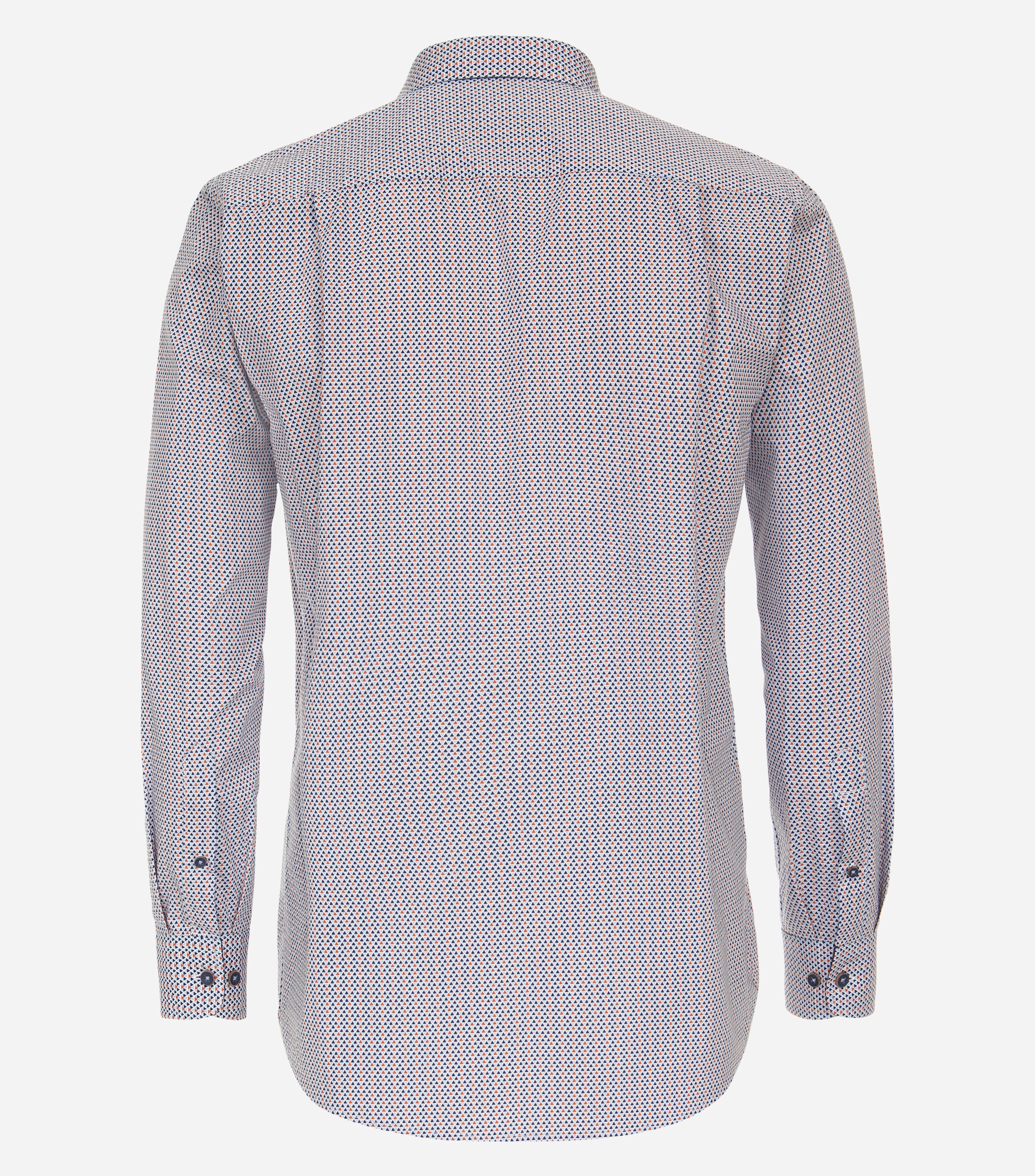 Redmond comfort fit overhemd, popeline, blauw dessin
