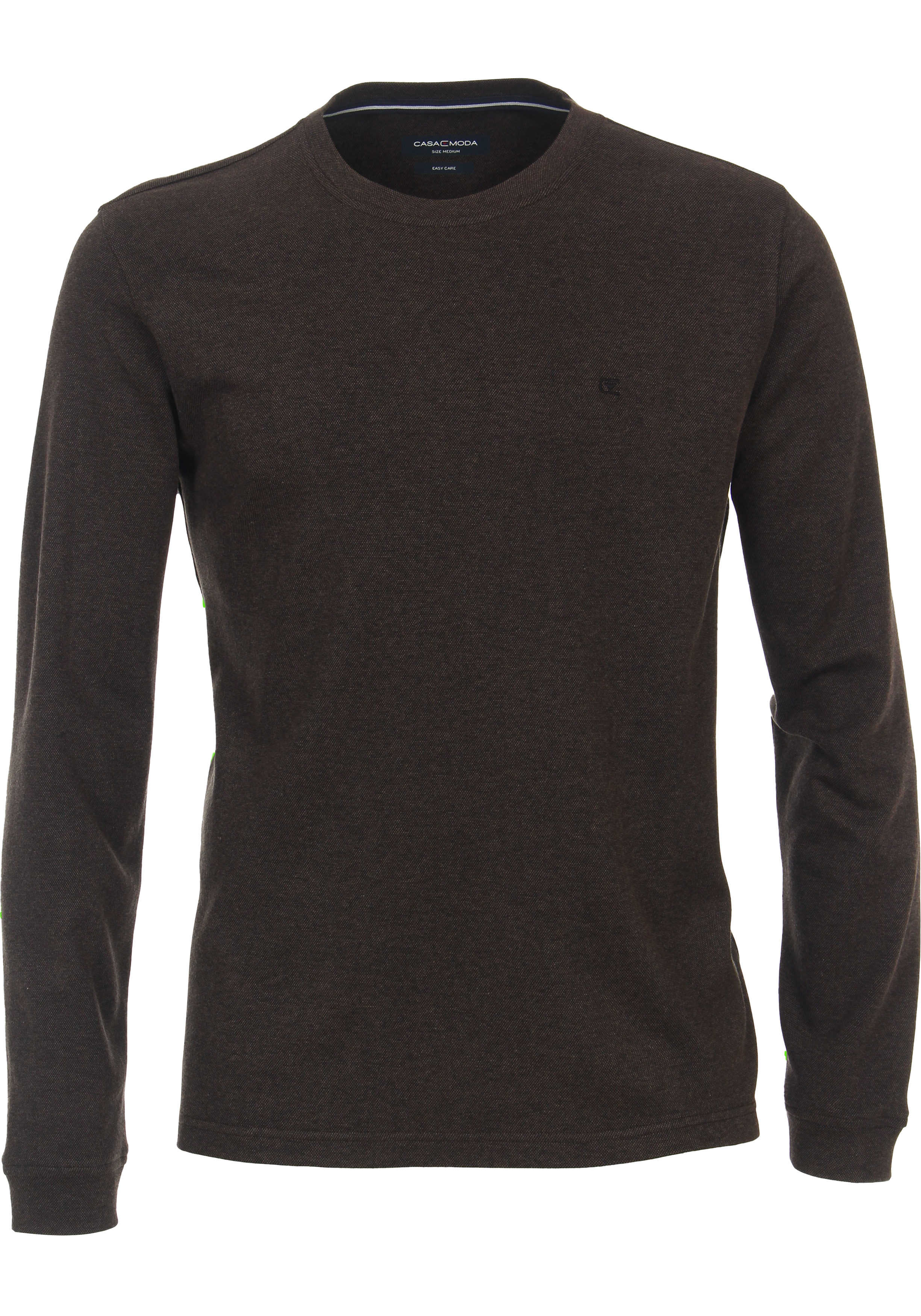 CASA MODA comfort fit T-shirt lange mouw, beige dessin