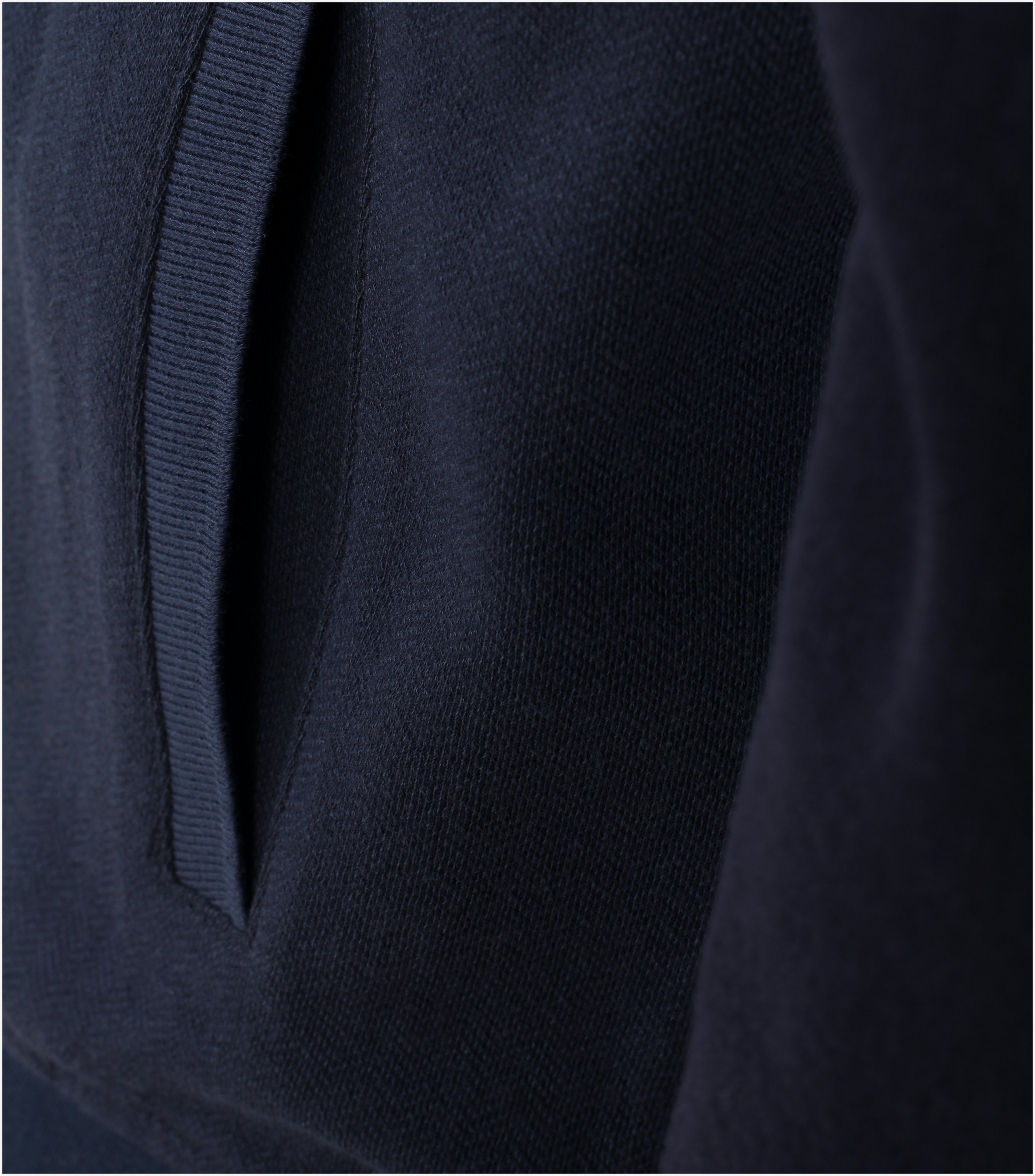 Redmond heren sweatvest katoenmengsel, opstaande kraag, blauw (middeldik)