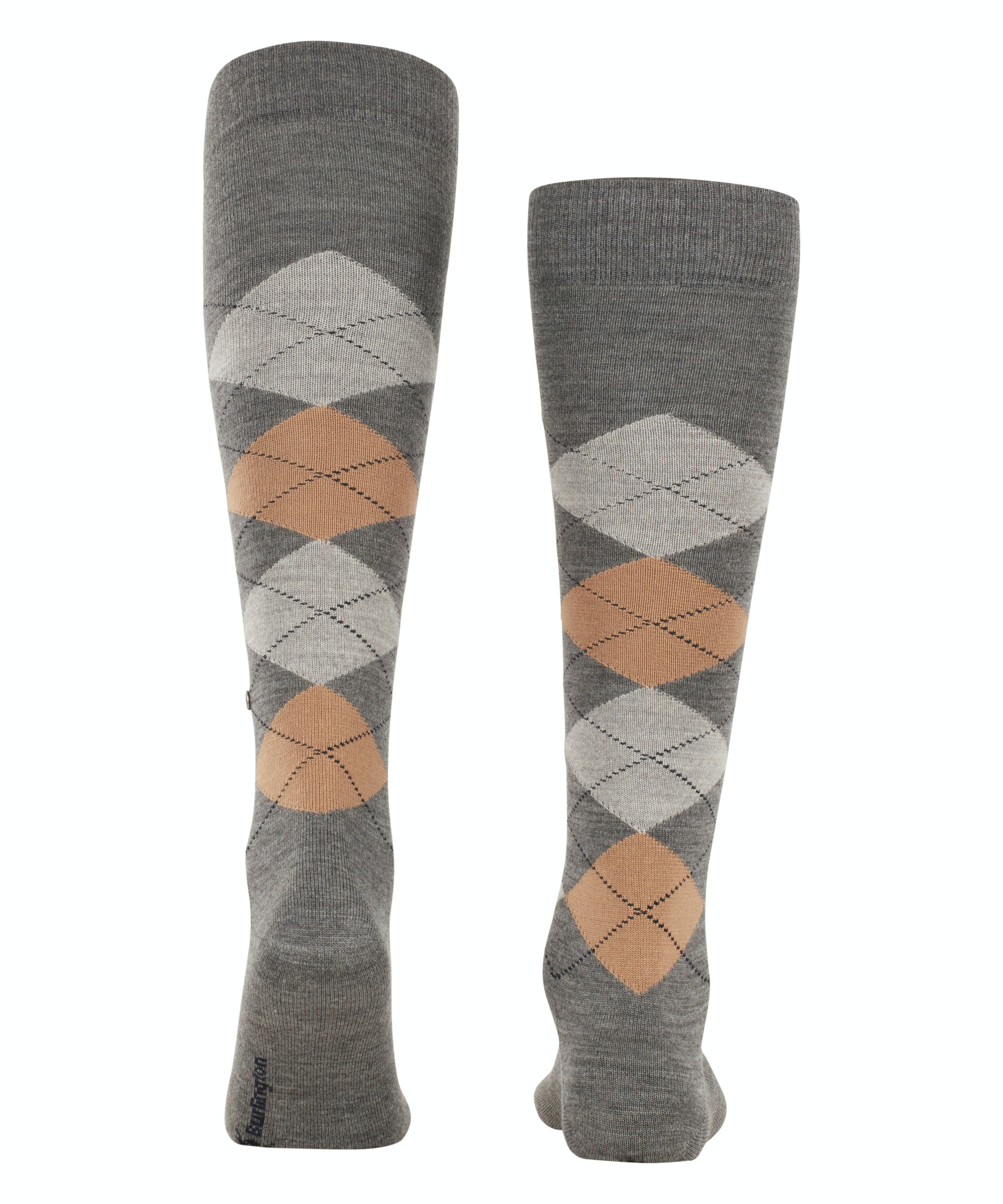 Burlington Edinburgh heren kniekousen, grijs (anthracite mel.)
