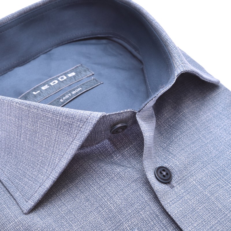 Ledub modern fit overhemd, middenblauw