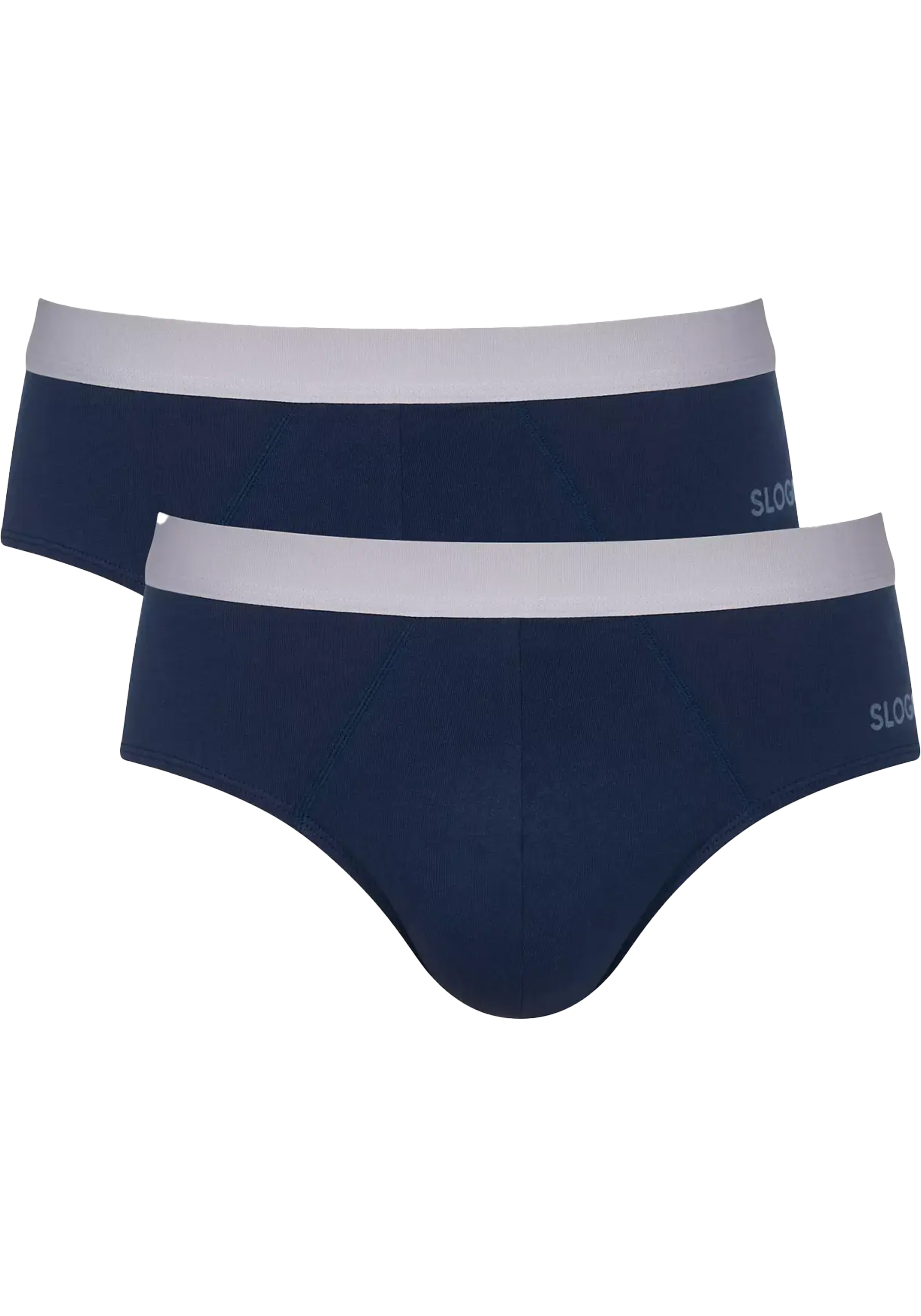 Sloggi Men GO ABC 2.0 Brief, heren slip (2-pack), kobalt- en donkerblauw