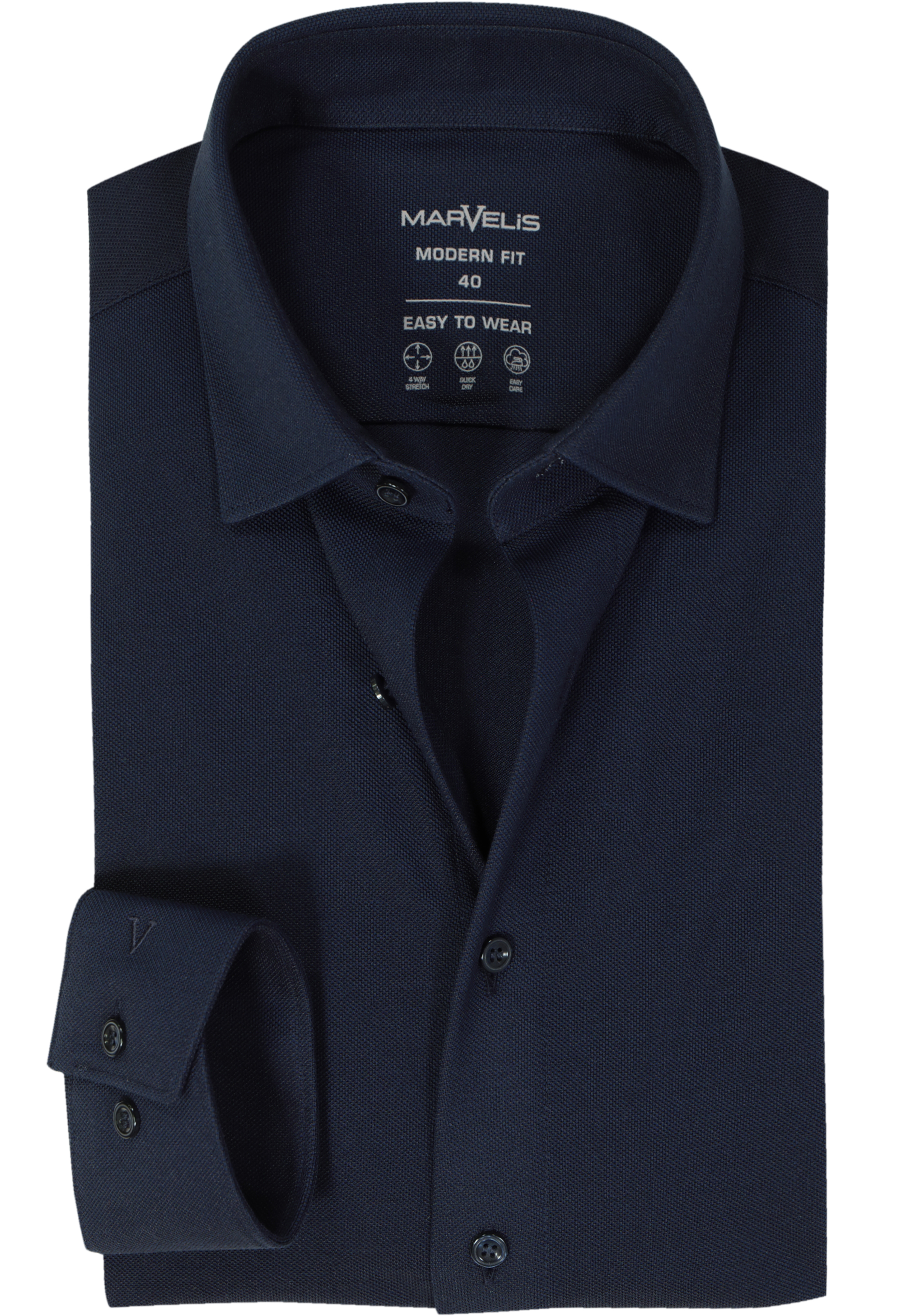 MARVELIS Modern Fit Overhemd, Mouwlengte 7, Popeline, Wit Met Blauw En Beige Geruit 7224 59 21 MARVELIS Modern Fit Overhemd, Mouwlengte 7, Popeline, Wit Met Blauw En Beige Geruit 7224 59 21