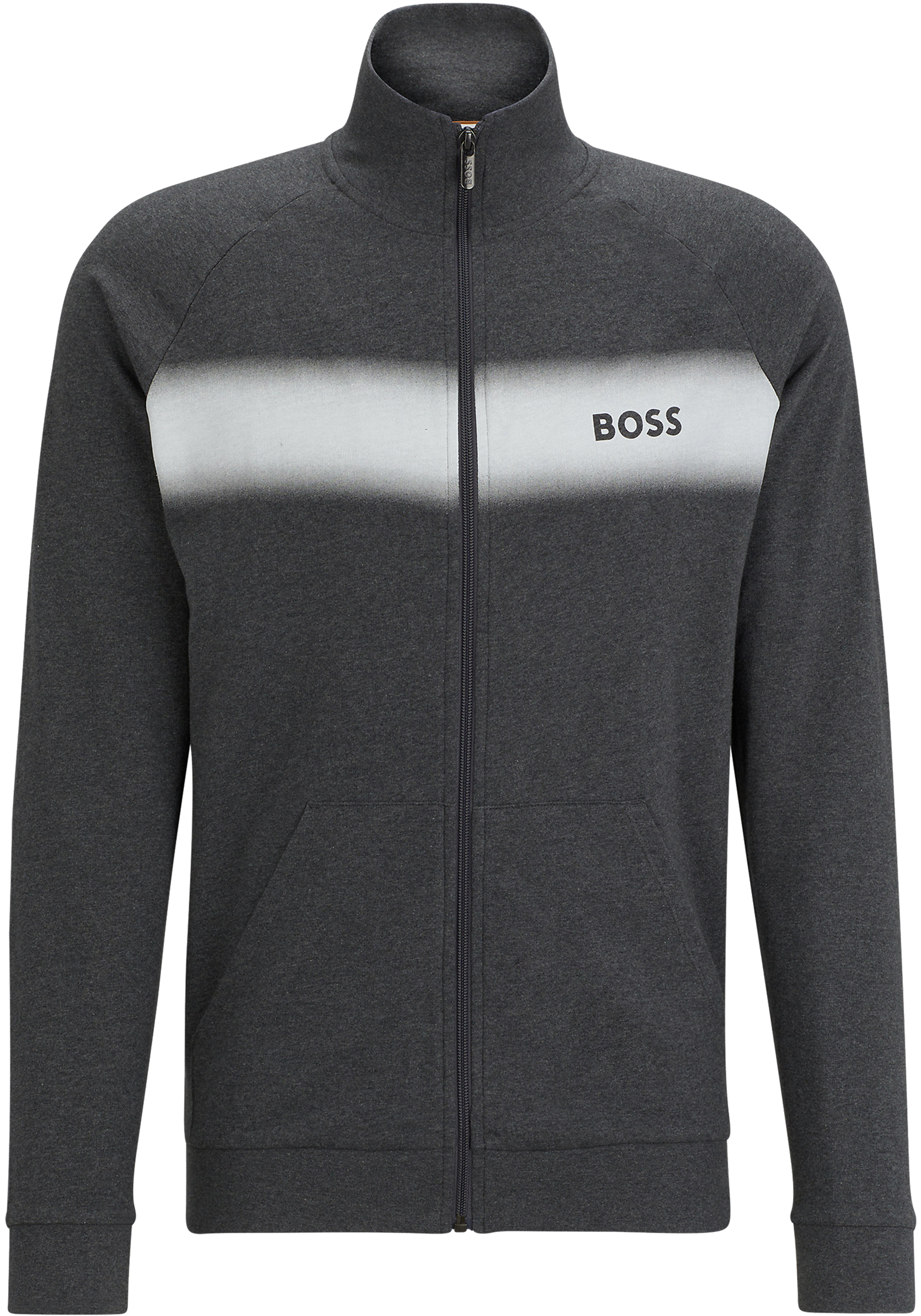 BOSS Authentic Jacket, heren lounge vest, middengrijs