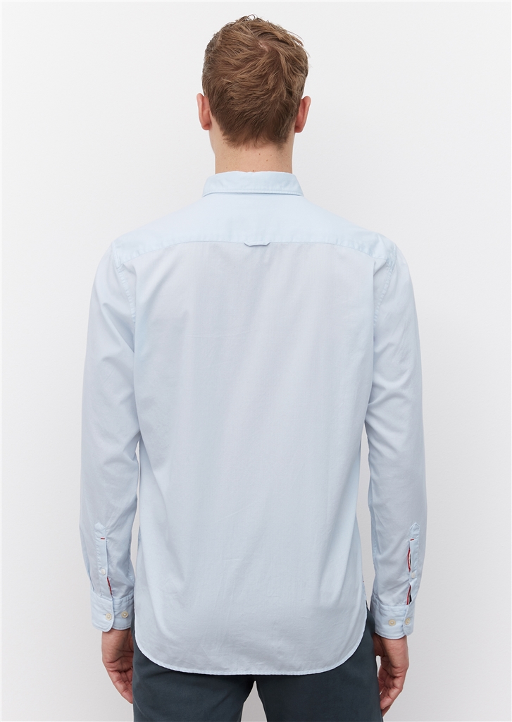 Marc O'Polo relaxed fit heren overhemd, structuur, lichtblauw