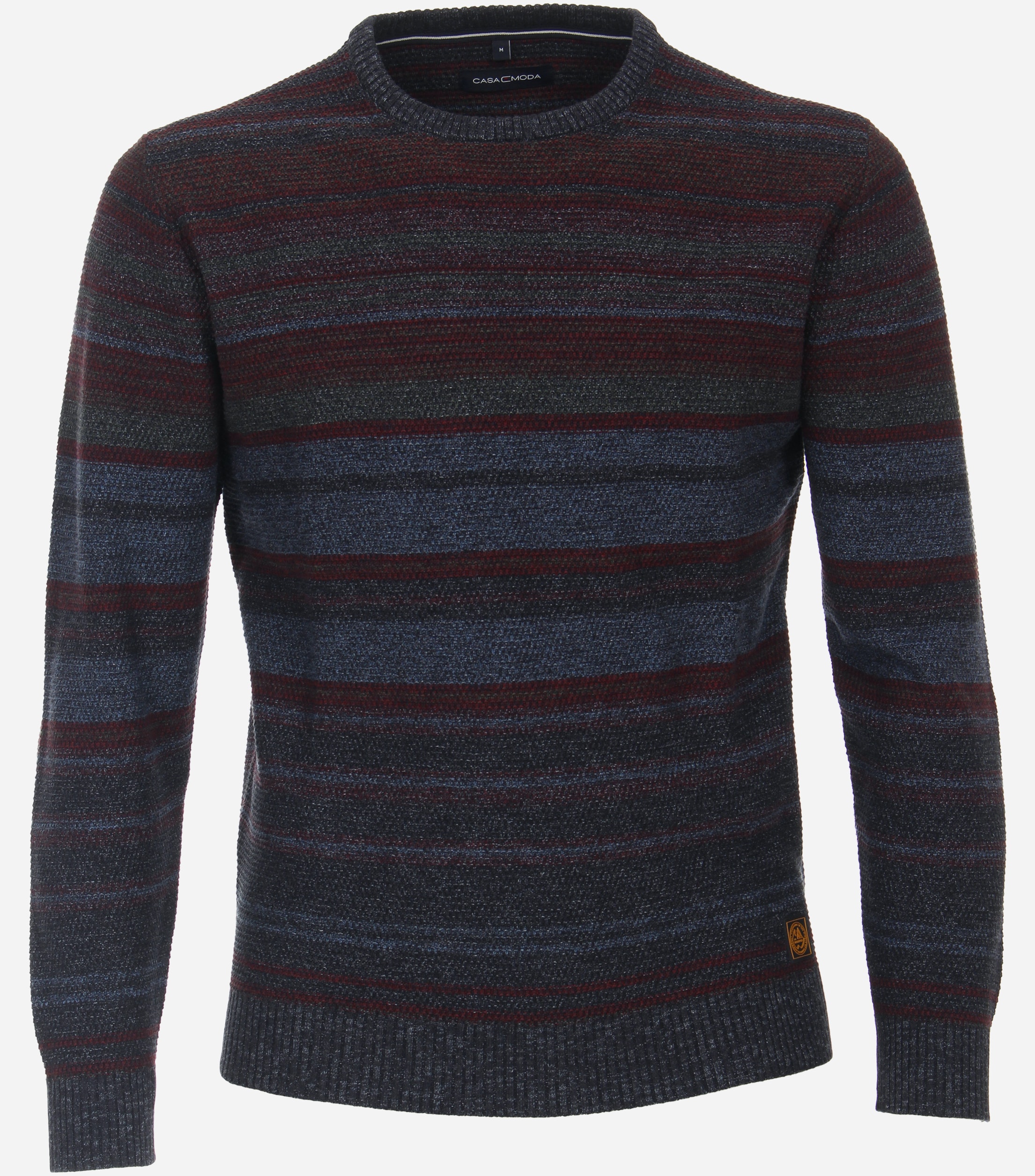 CASA MODA comfort fit trui, rood met blauw gestreept