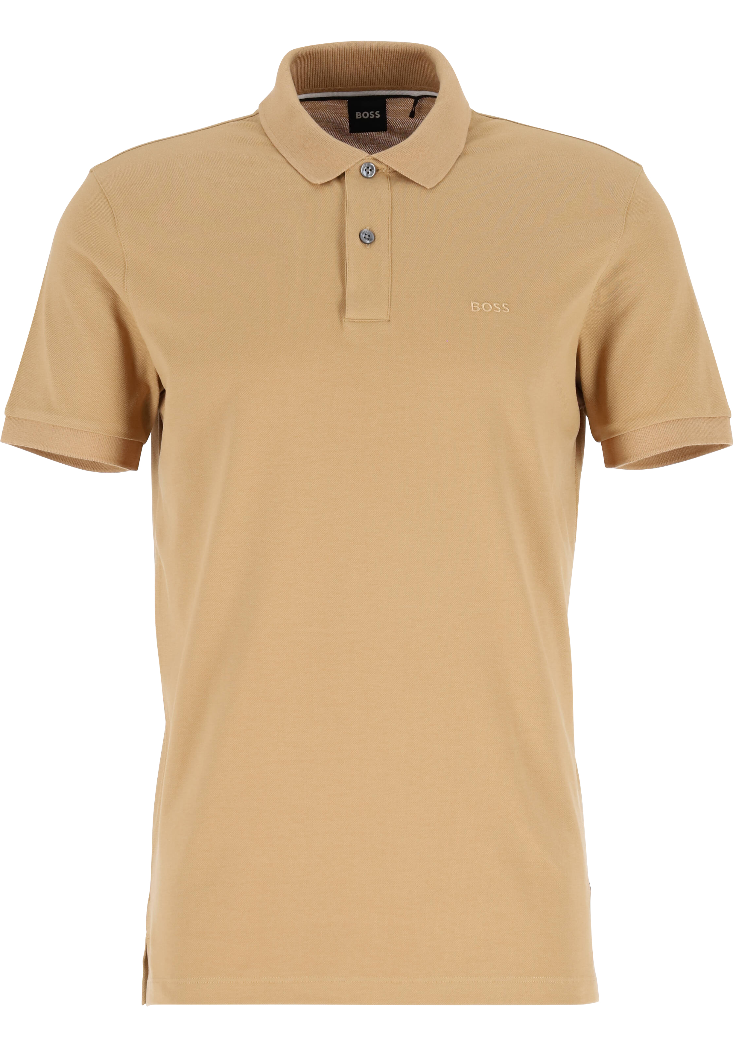 BOSS Pallas regular fit polo, pique, midden beige