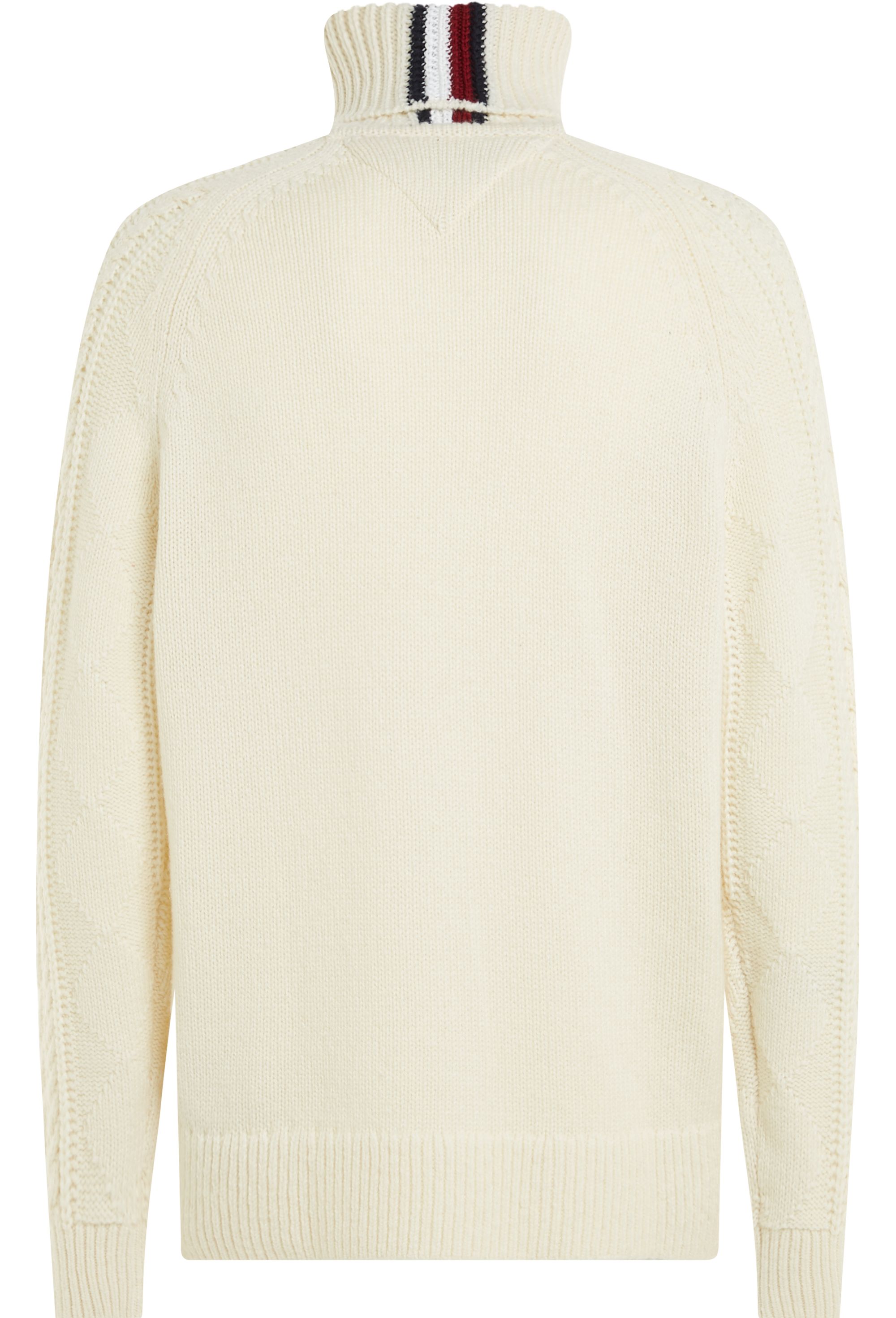 Tommy Hilfiger heren coltrui wol, Dc Cable Roll Neck, wit