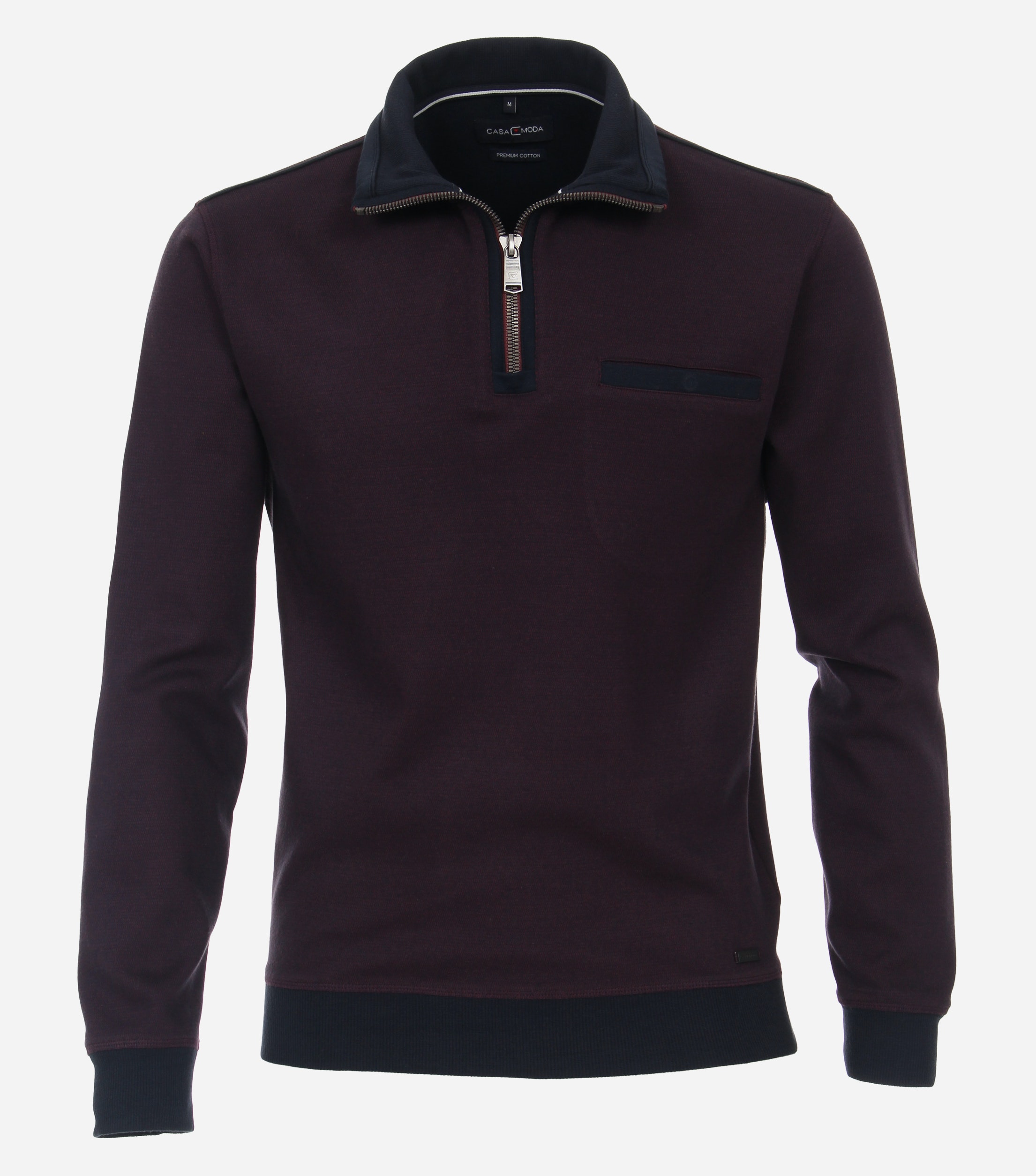 CASA MODA comfort fit schipperstrui, rood-blauw melange