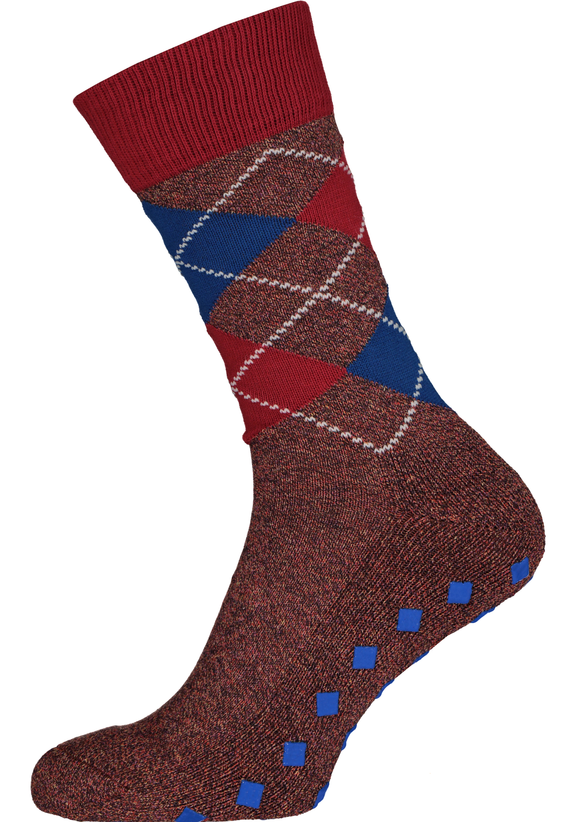 Burlington Argyle Heren Huissokken, rood geruit