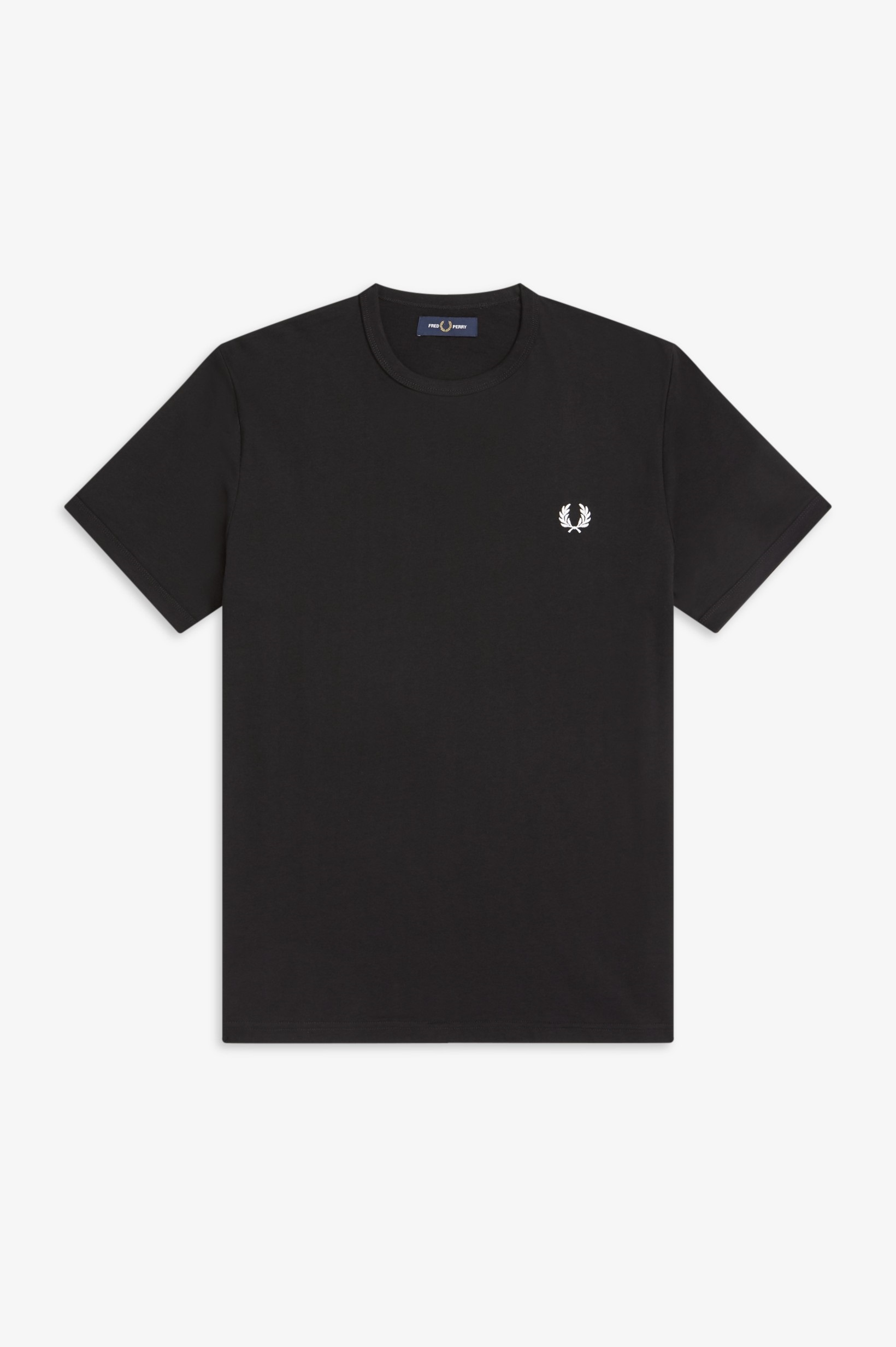 Fred Perry Ringer regular fit T-shirt M3519, korte mouw O-hals, zwart