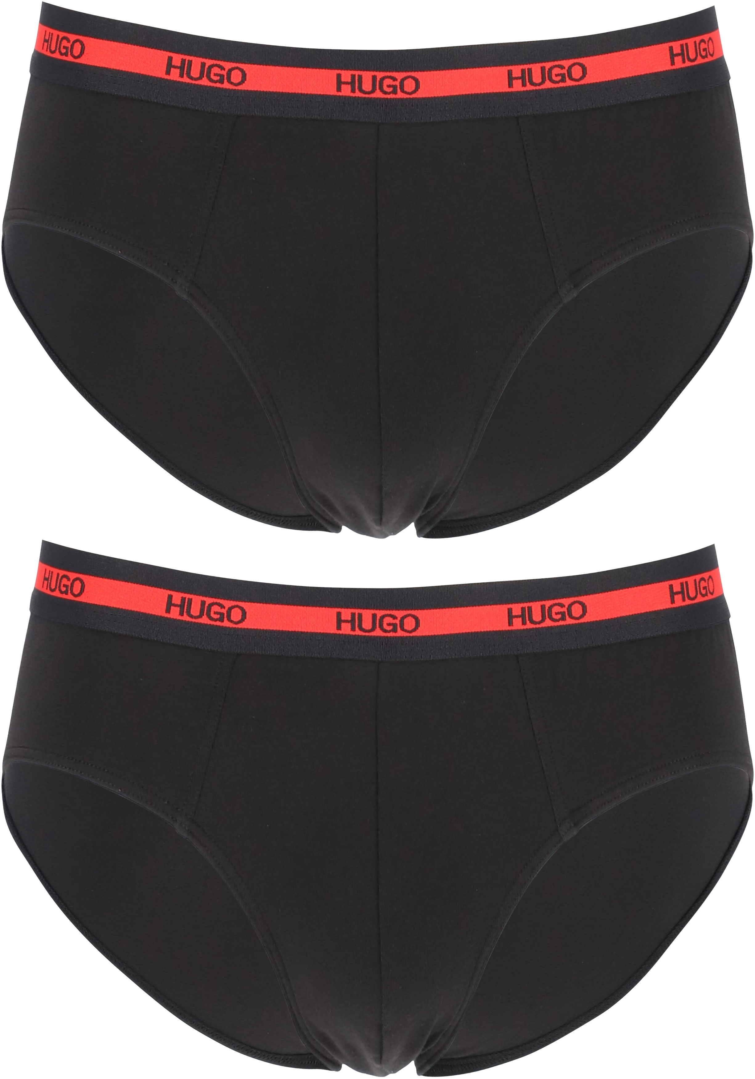 HUGO hipster briefs (2-pack), heren slips, zwart