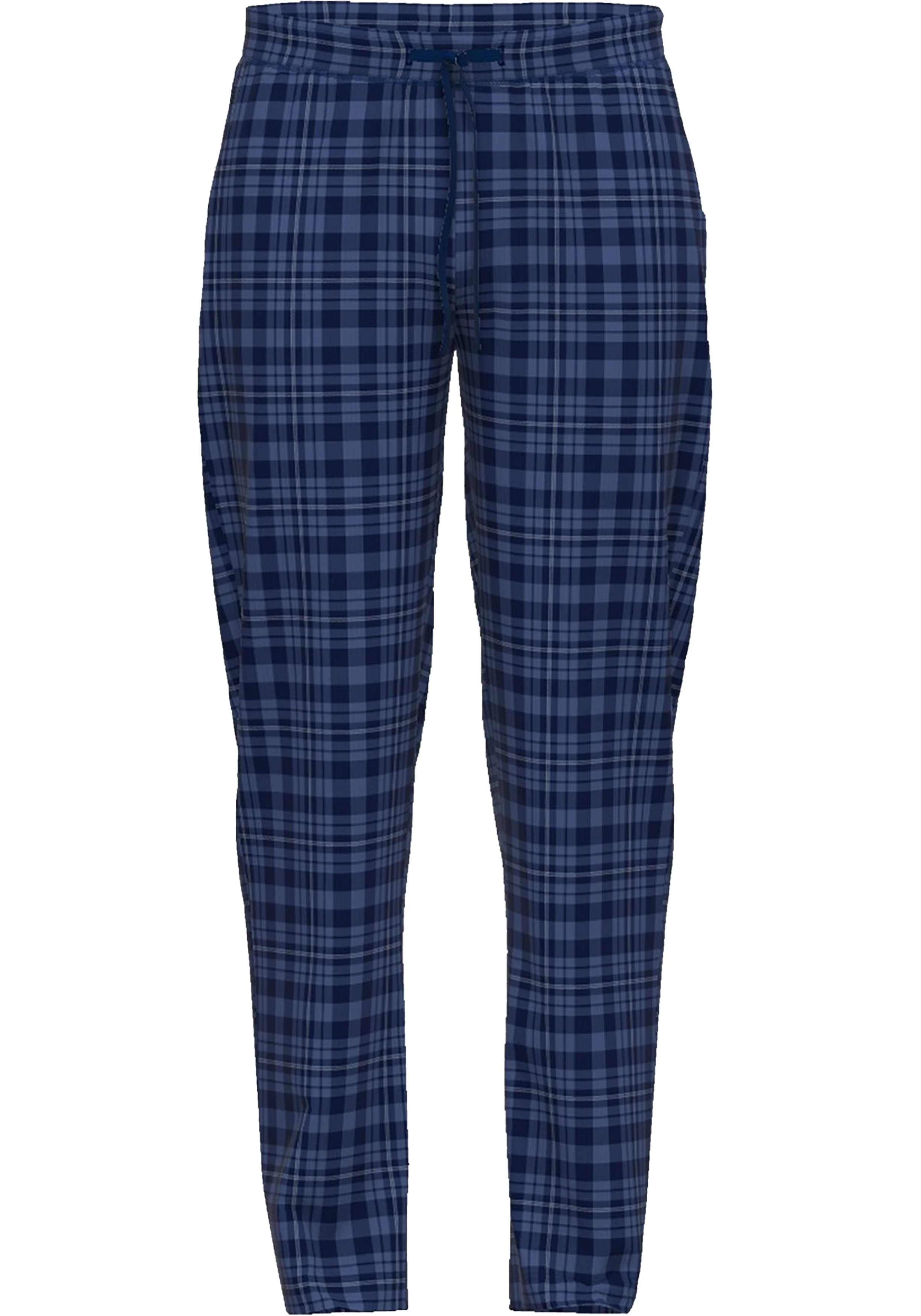 Ceceba heren pyjama- of loungebroek, donkerblauw geruit