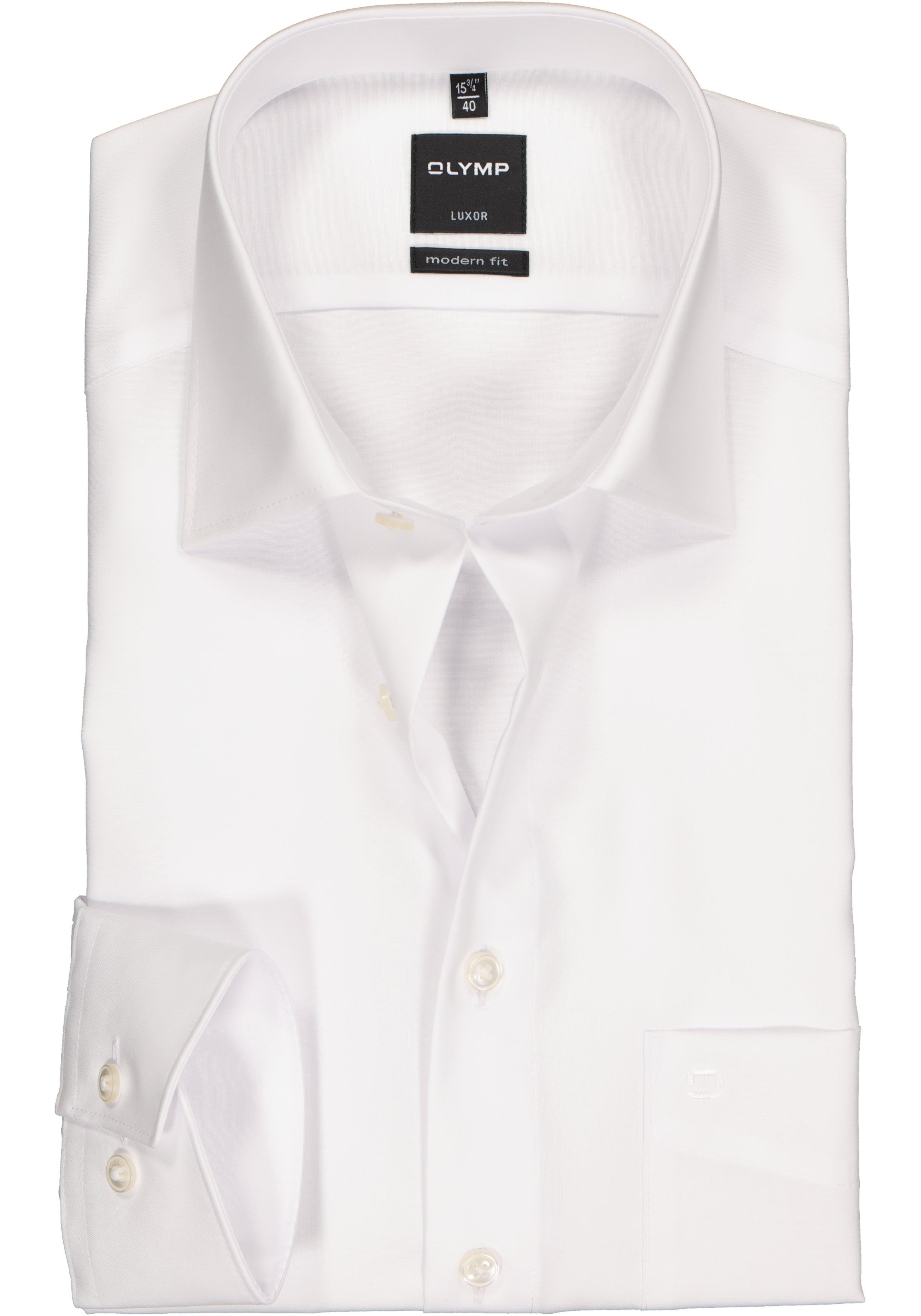 OLYMP Luxor modern fit overhemd, wit