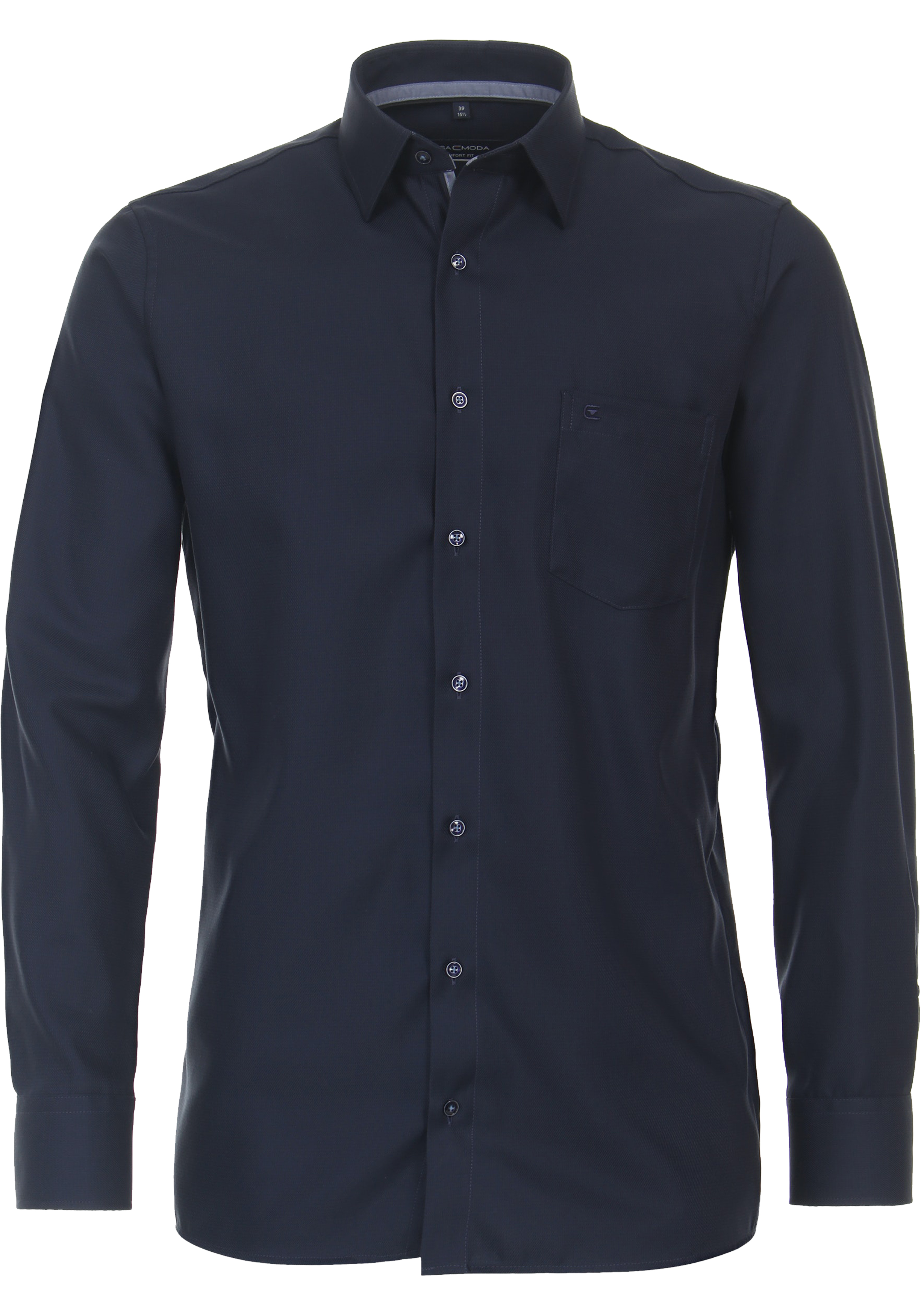 CASA MODA comfort fit overhemd, structuur, blauw