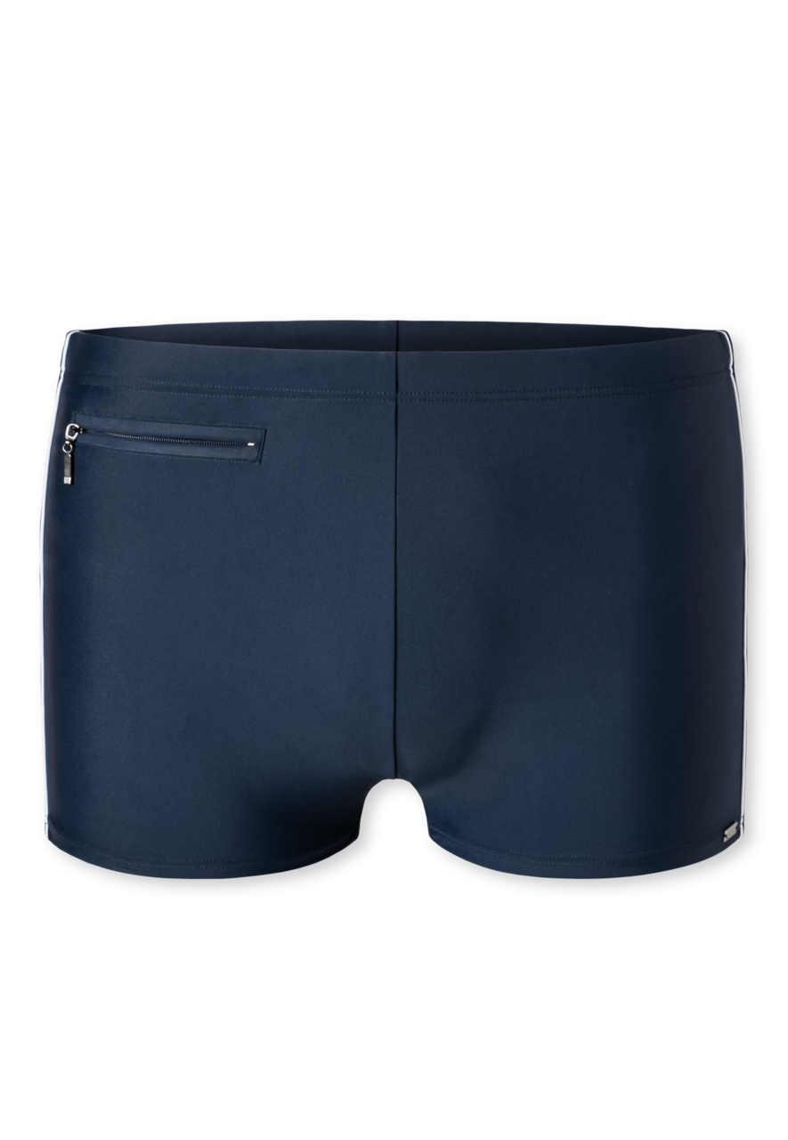 SCHIESSER Nautical Casual heren badkleding, retro zwemshort met ritszak tricot gerecycled, donkerblauw