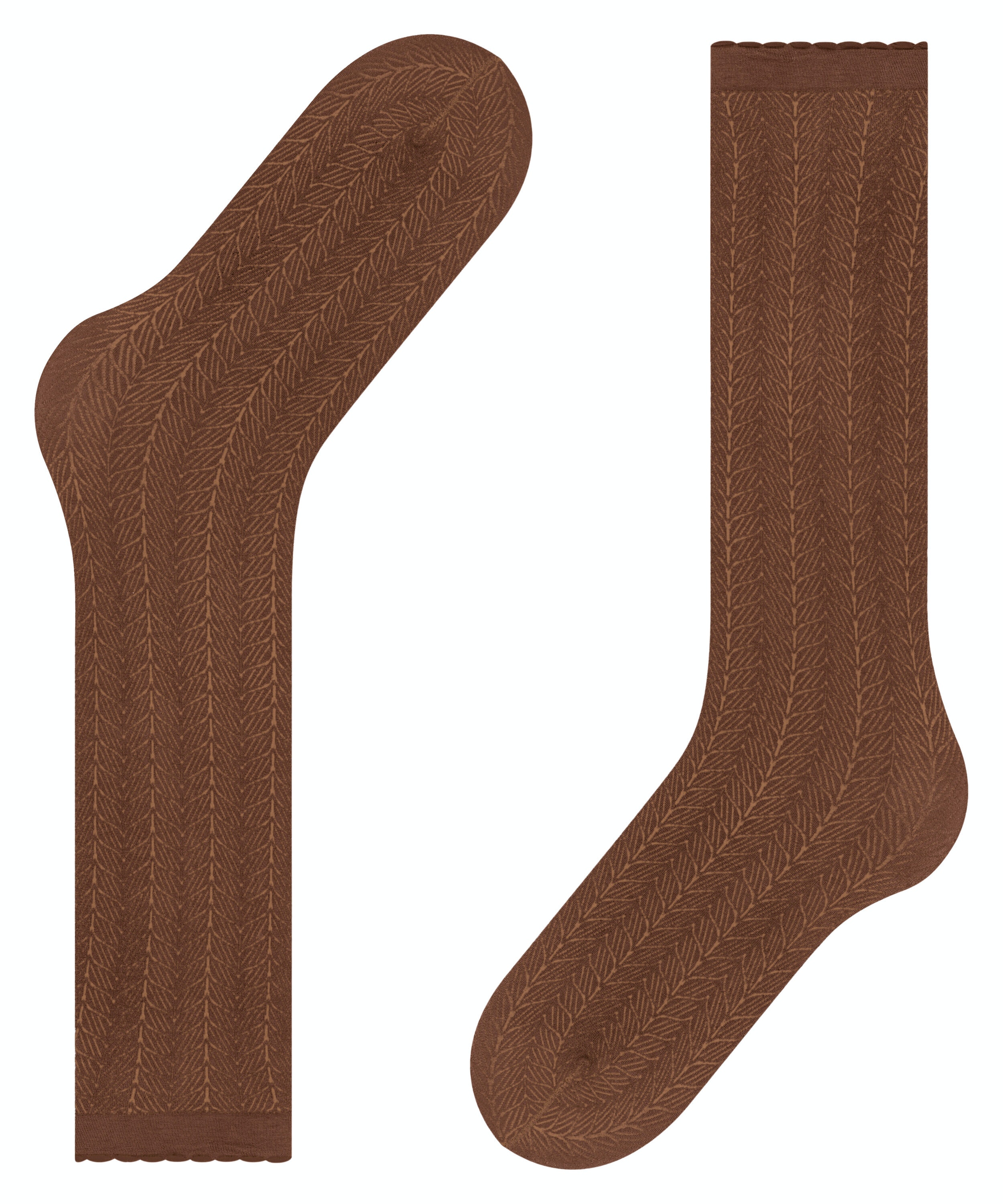 FALKE Chlorophyll 60 DEN dames kniekousen, cognac bruin (brandy)