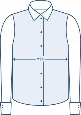 Pasvorm overhemd lange mouw wijd Pasvorm overhemd lange mouw wijd