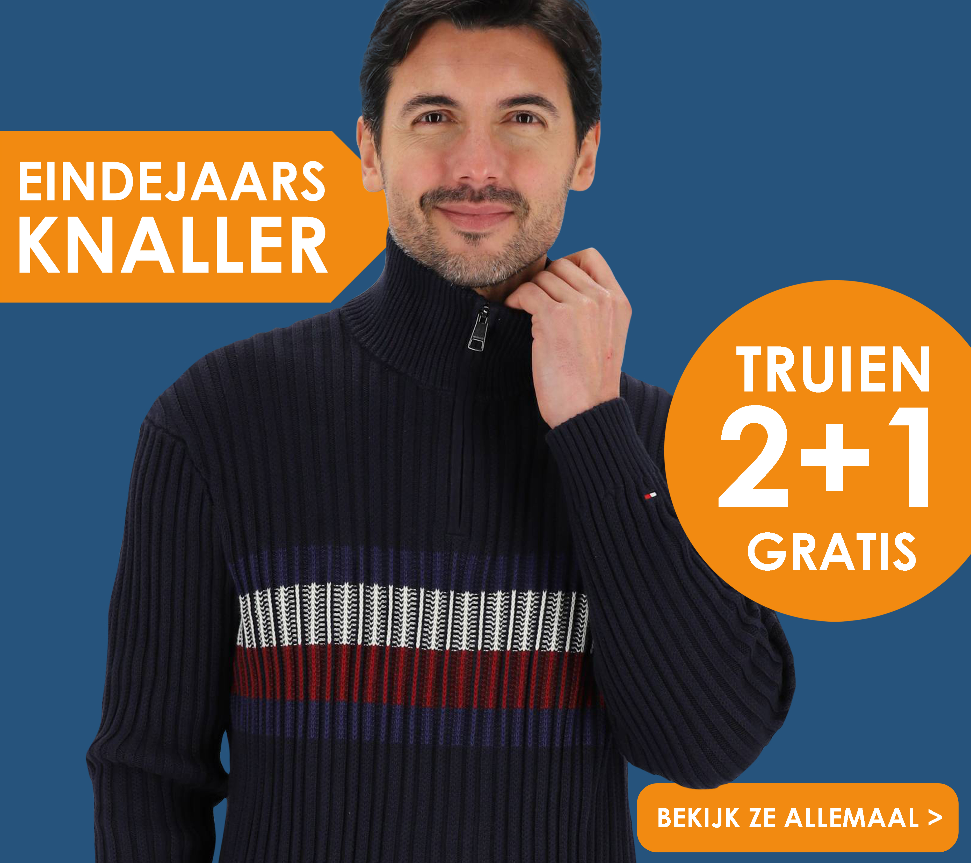Eindejaars knallers bij HemdVoorHem, truien 2+1 gratis, bekijk ze allemaal!