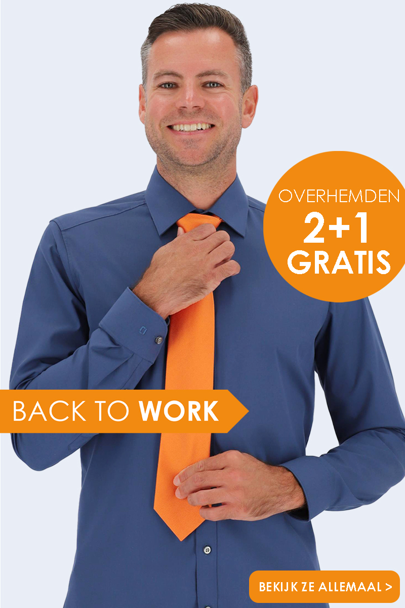 Back to work, overhemden 2 plus 1 gratis bij HemdVoorHem, bekijk ze allemaal!