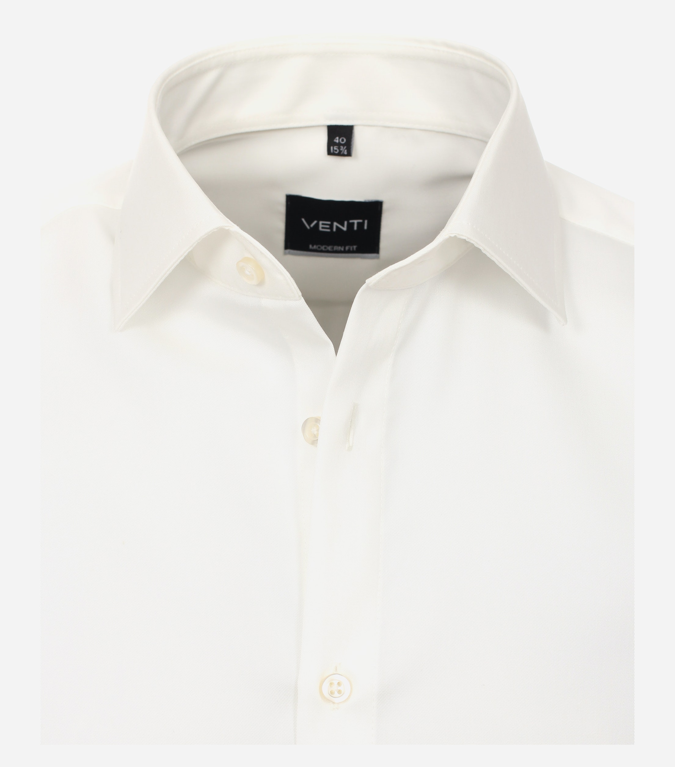 VENTI modern fit overhemd, mouwlengte 72 cm, twill, beige