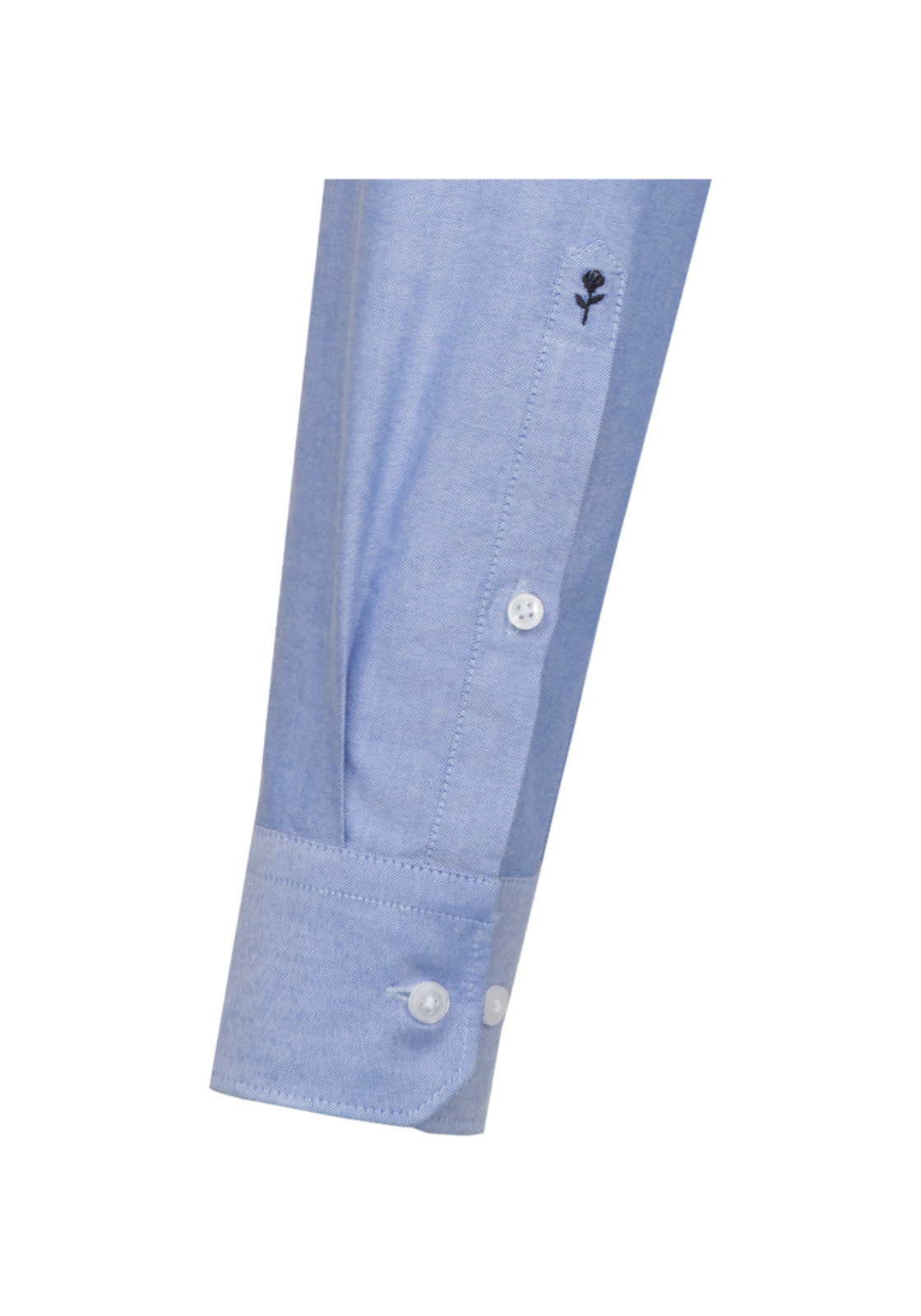 Seidensticker shaped fit overhemd, Oxford, blauw