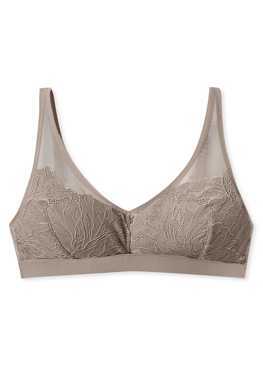 SCHIESSER Modal & Lace bh (1-pack), dames zachte beugelbeha racerback beige