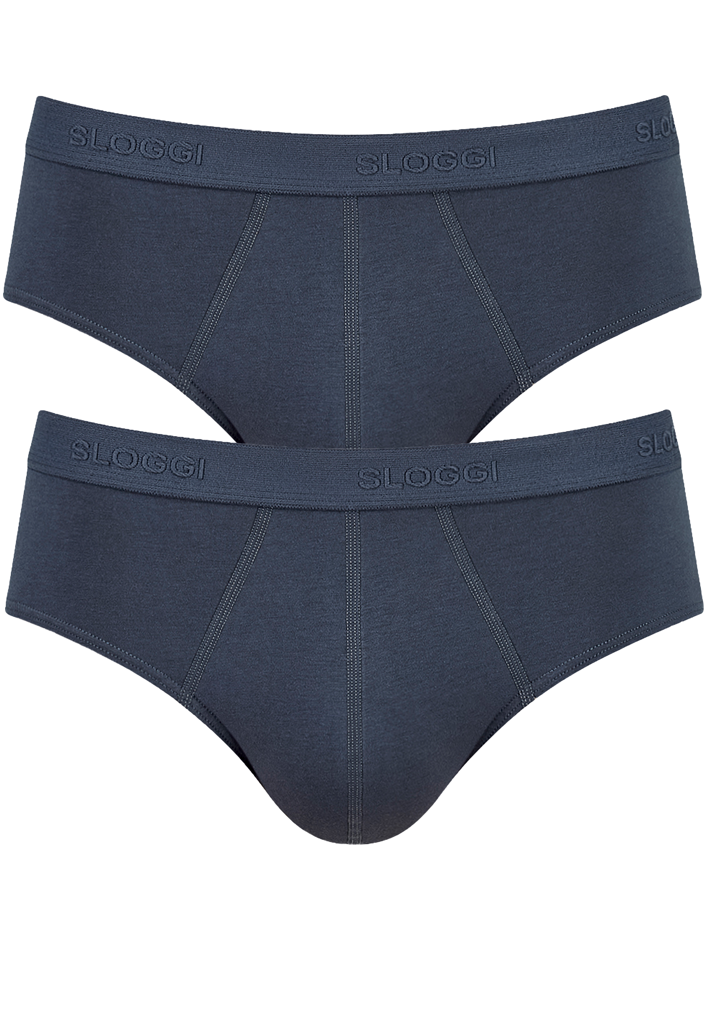Sloggi Men 24/7 Midi, heren slips (2-pack), blauw
