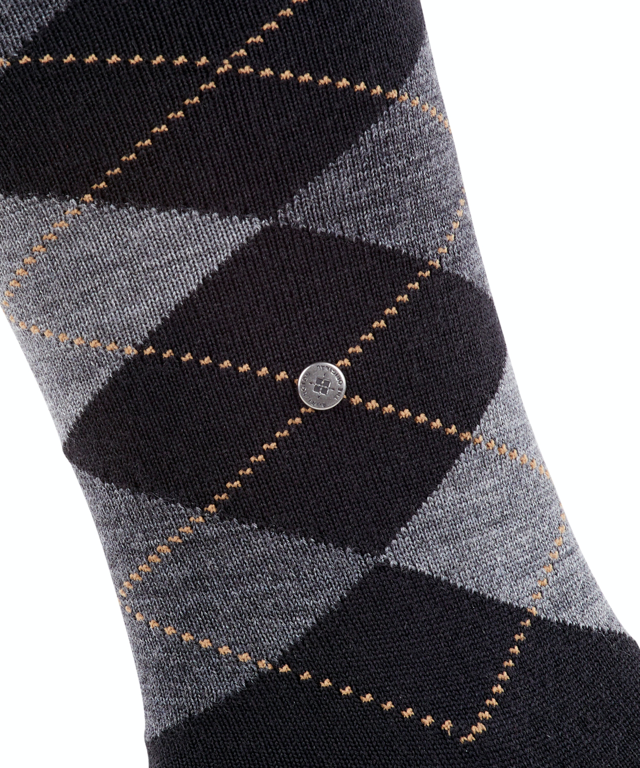 Burlington Edinburgh heren kniekousen, zwart (black)