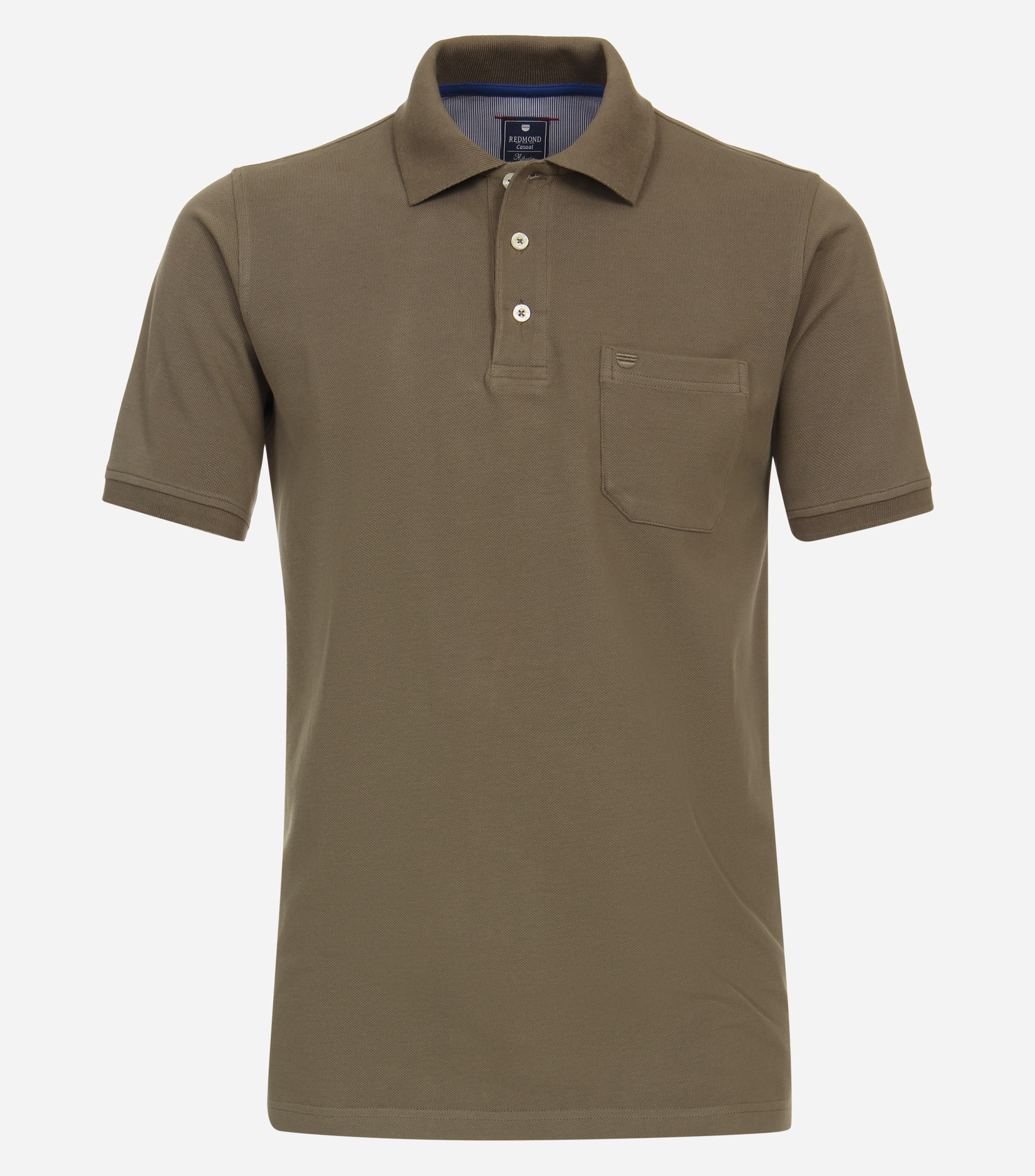 Redmond regular fit heren polo, pique, groen