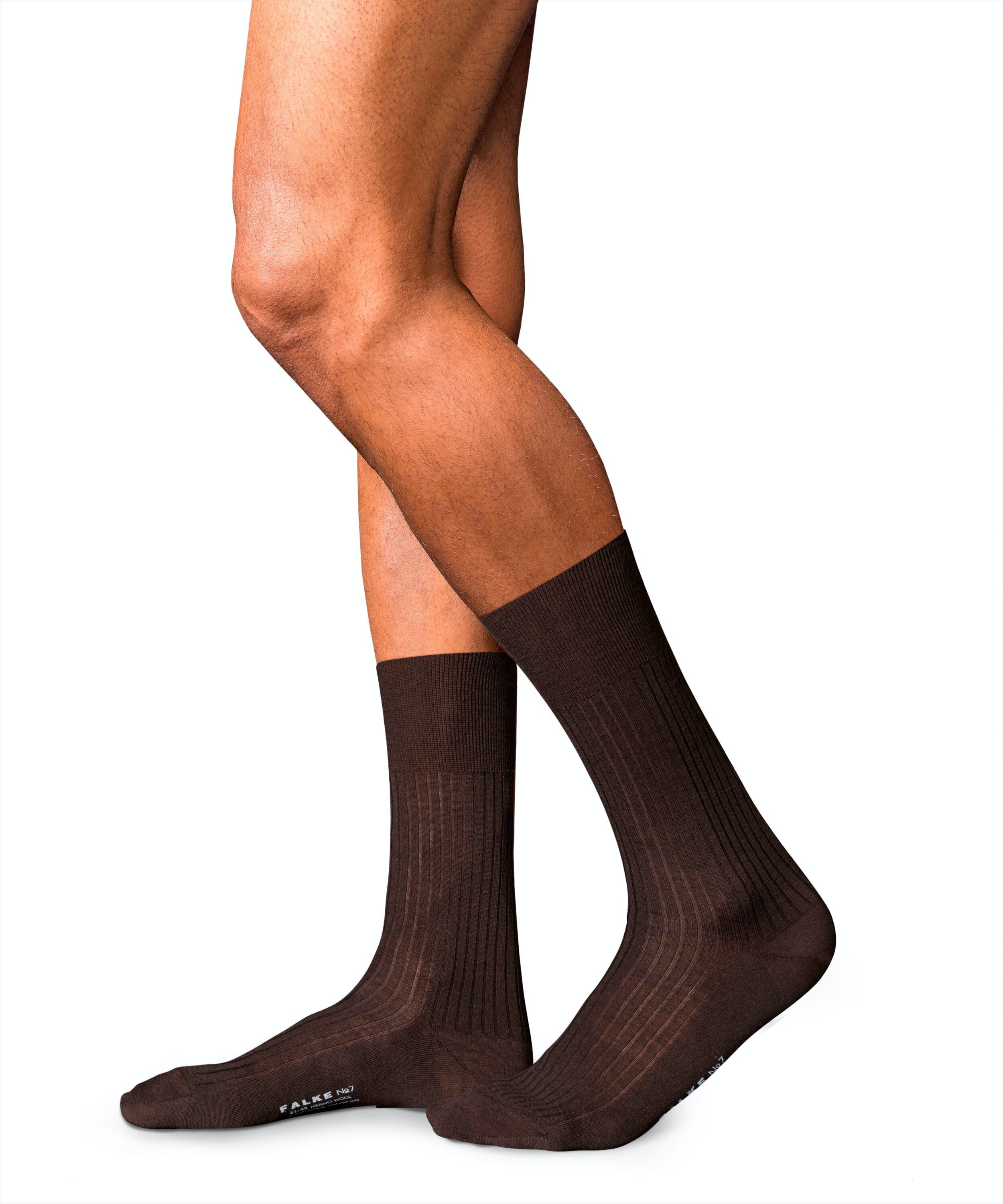 FALKE No. 7 Finest Merino herensokken, bruin (brown)