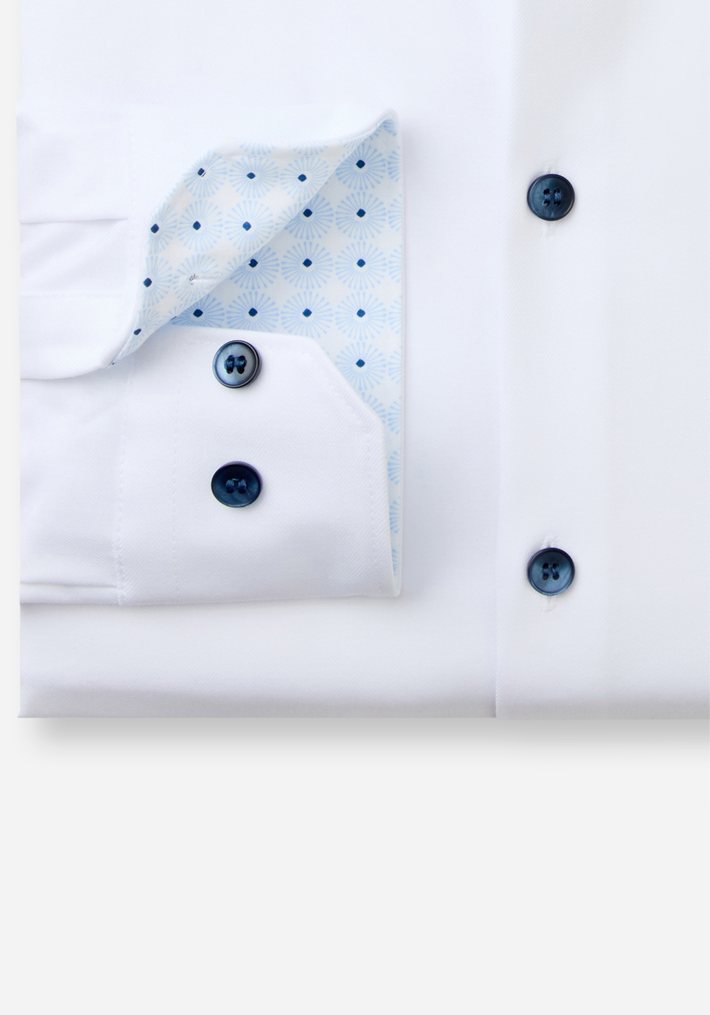OLYMP 24/7 No. 6 Six super slim fit overhemd, twill, wit