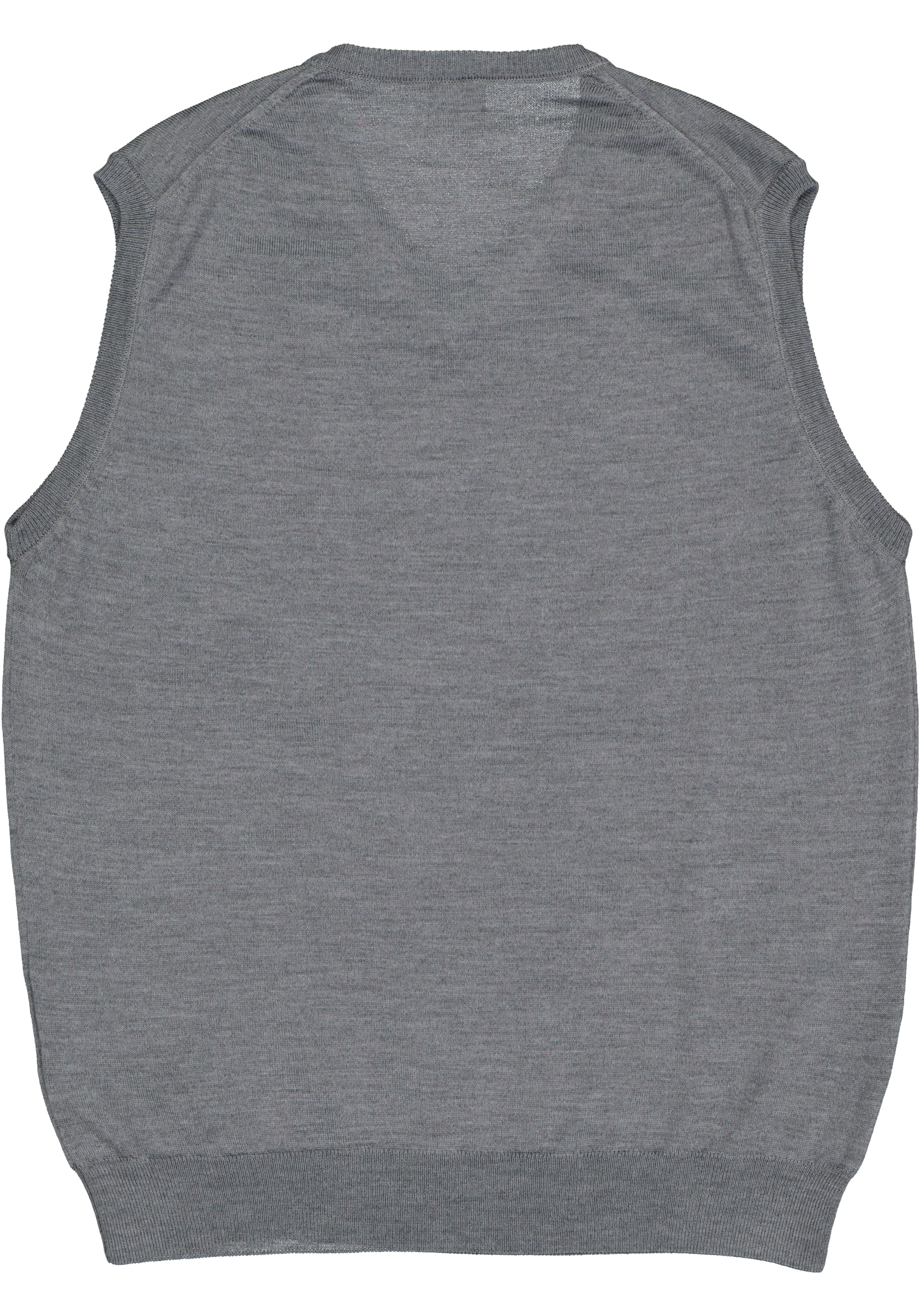 OLYMP modern fit spencer wol, V-hals, grijs
