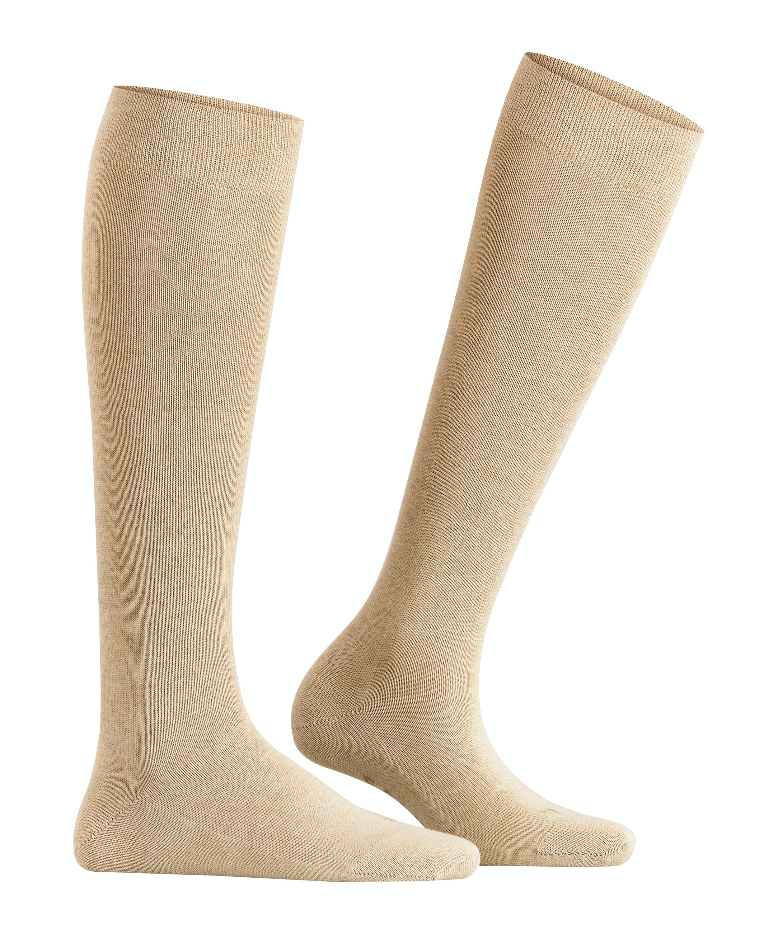 FALKE Sensitive London dames kniekousen, beige (sand mel.)