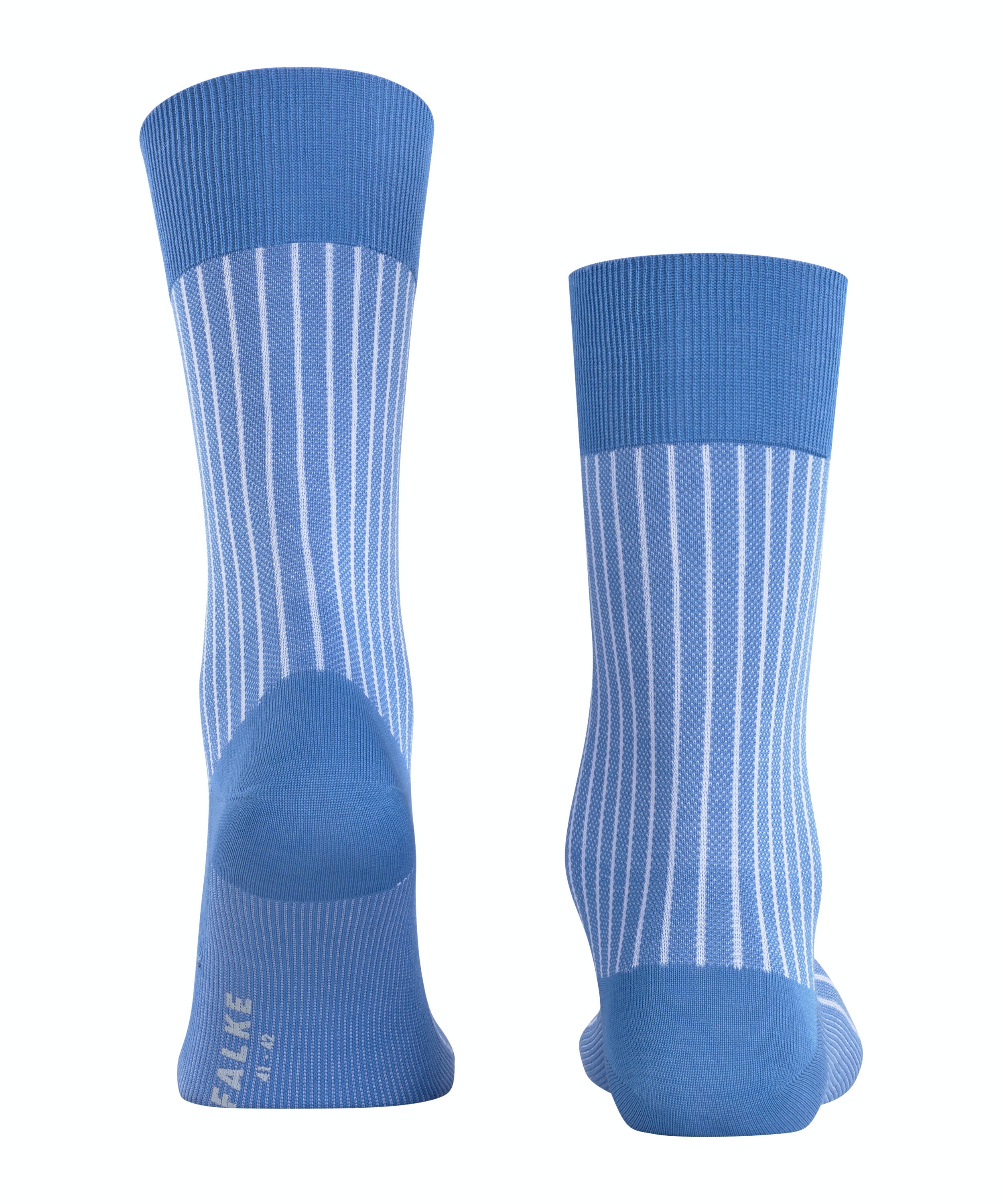 FALKE Oxford Stripe herensokken, blauw (linen)