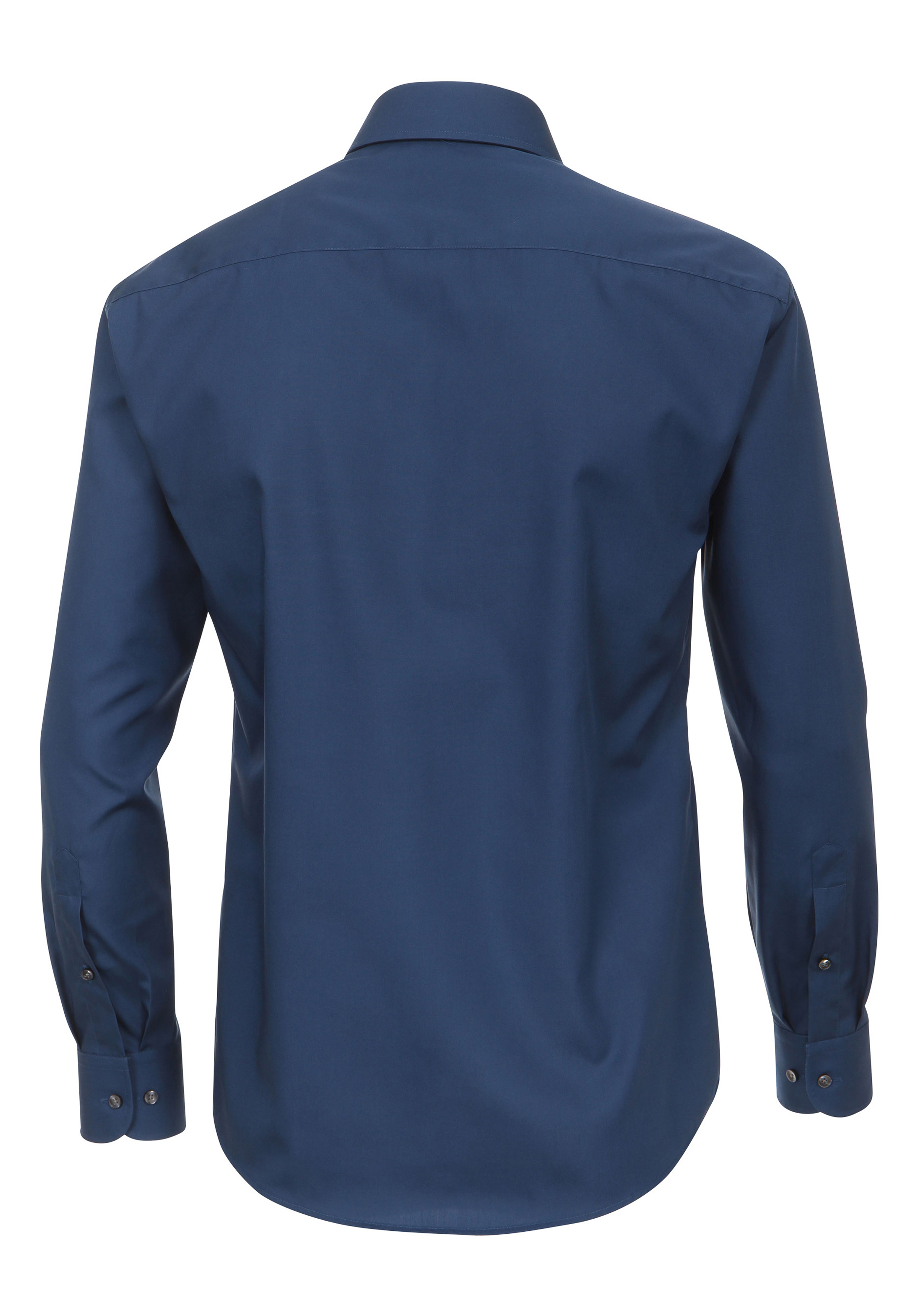 Redmond modern fit overhemd, rookblauw