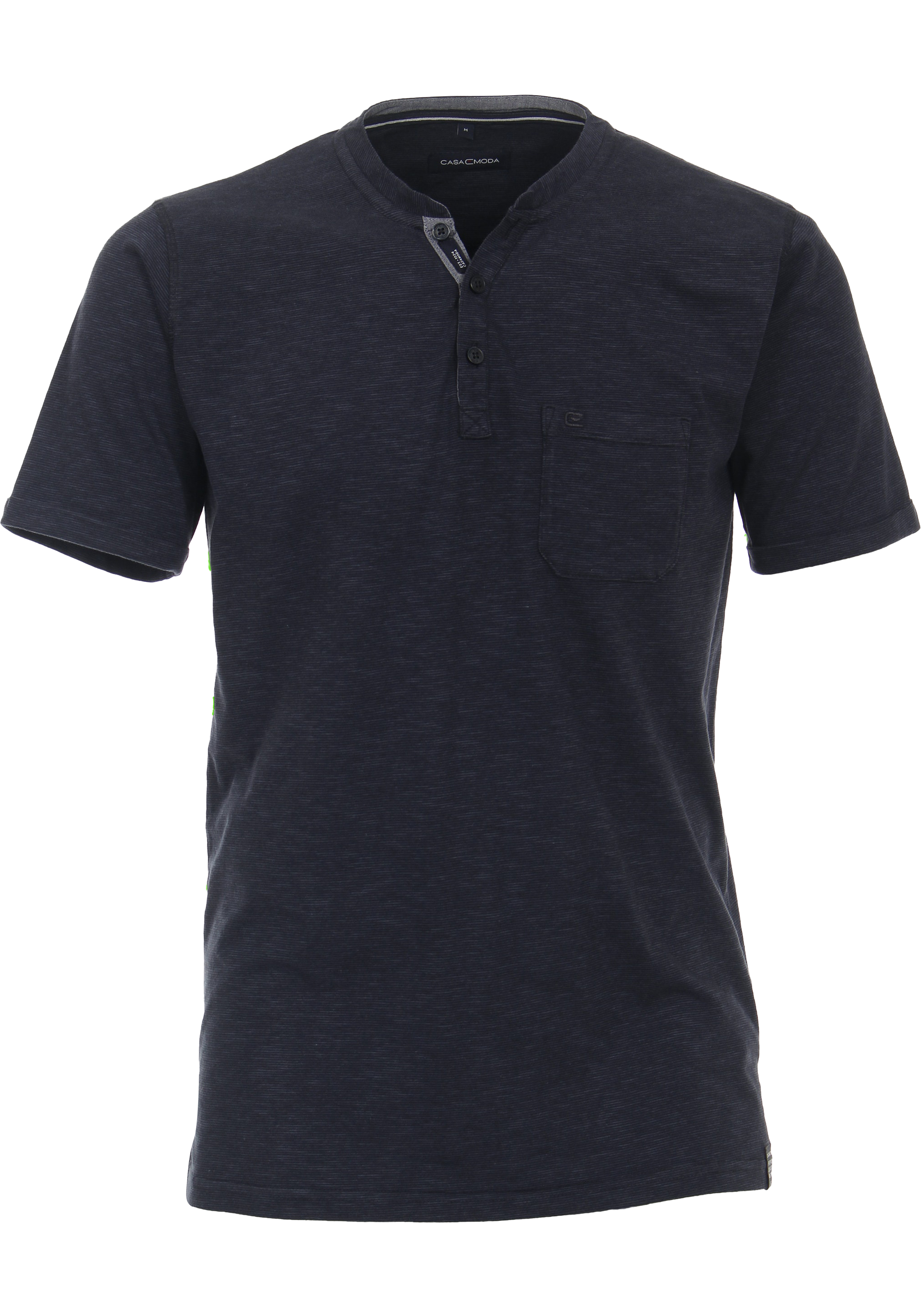 CASA MODA comfort fit heren T-shirt, blauw dessin