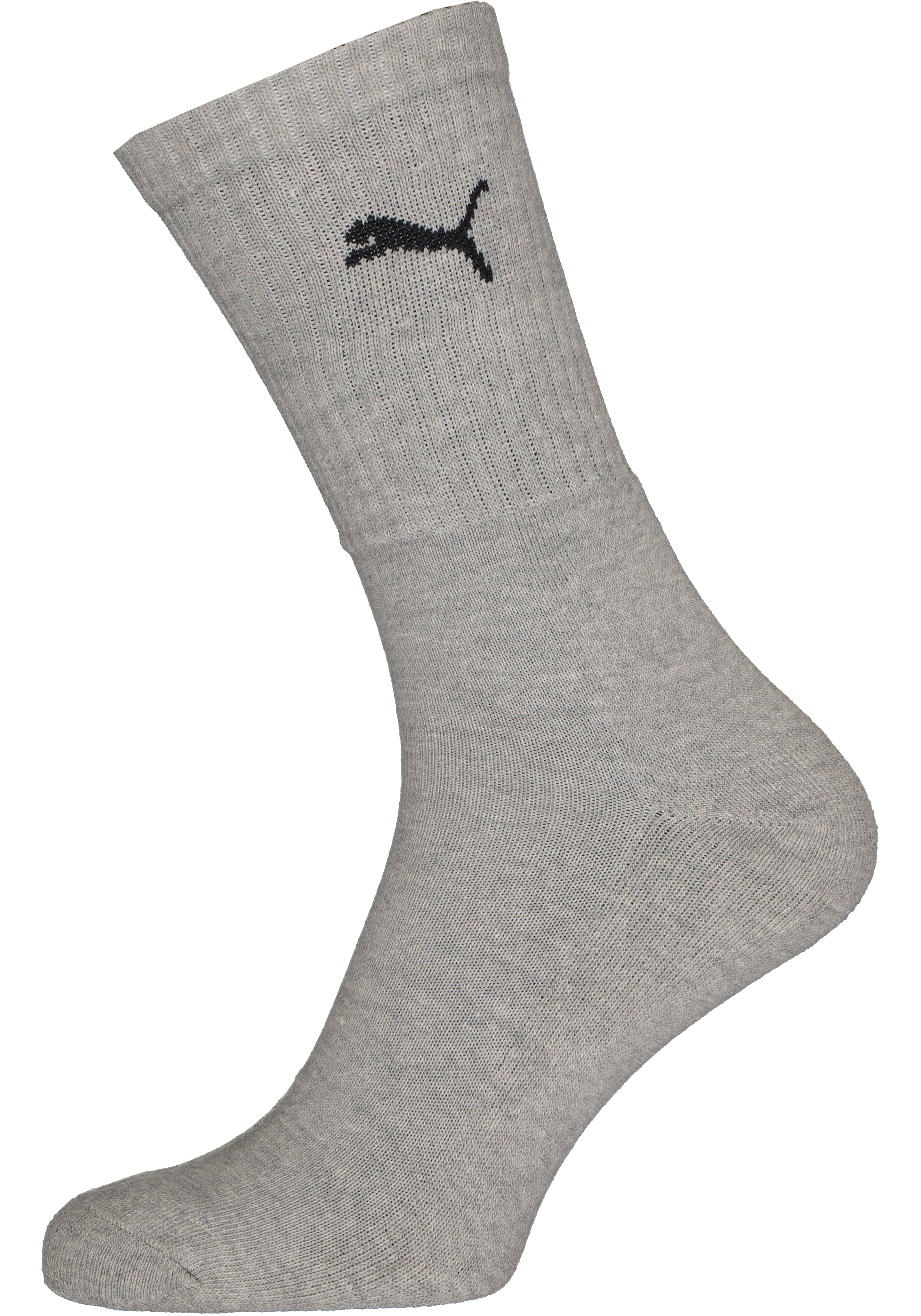 Puma sport cush crew 6-Pack, wit, grijs en zwart