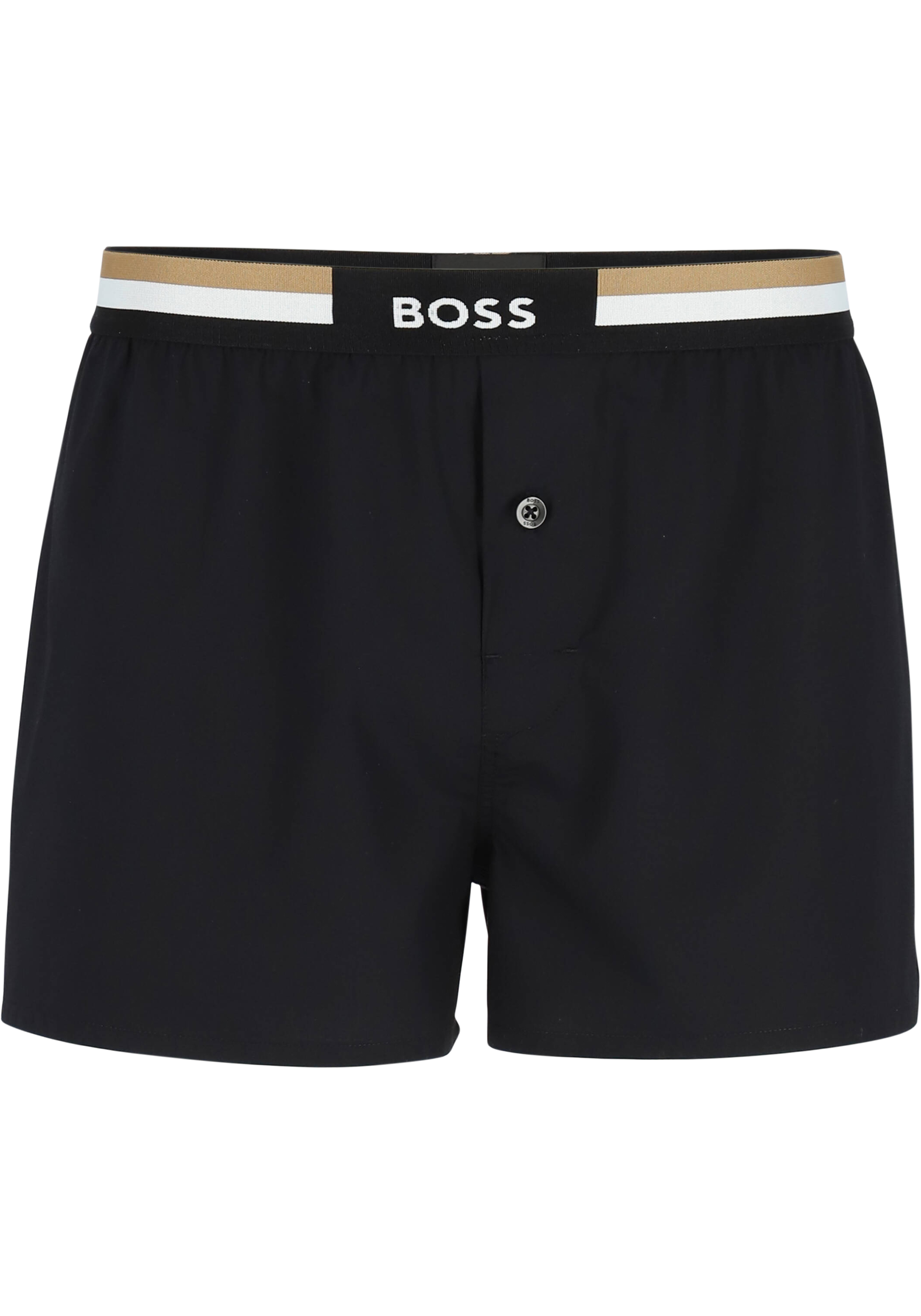 HUGO BOSS boxershorts woven (2-pack), heren boxers wijd model, blauw