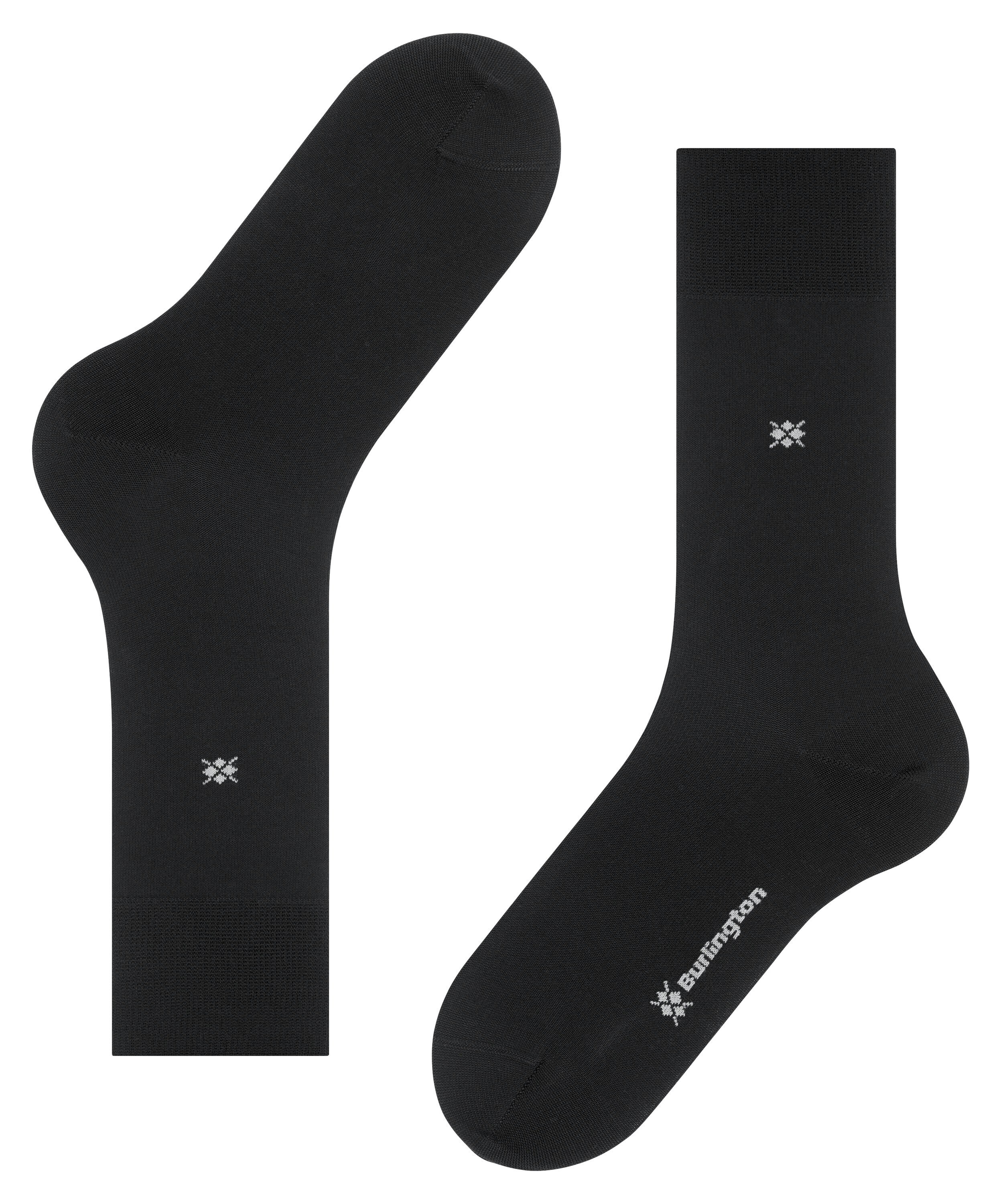 Burlington Dublin herensokken, zwart (black)
