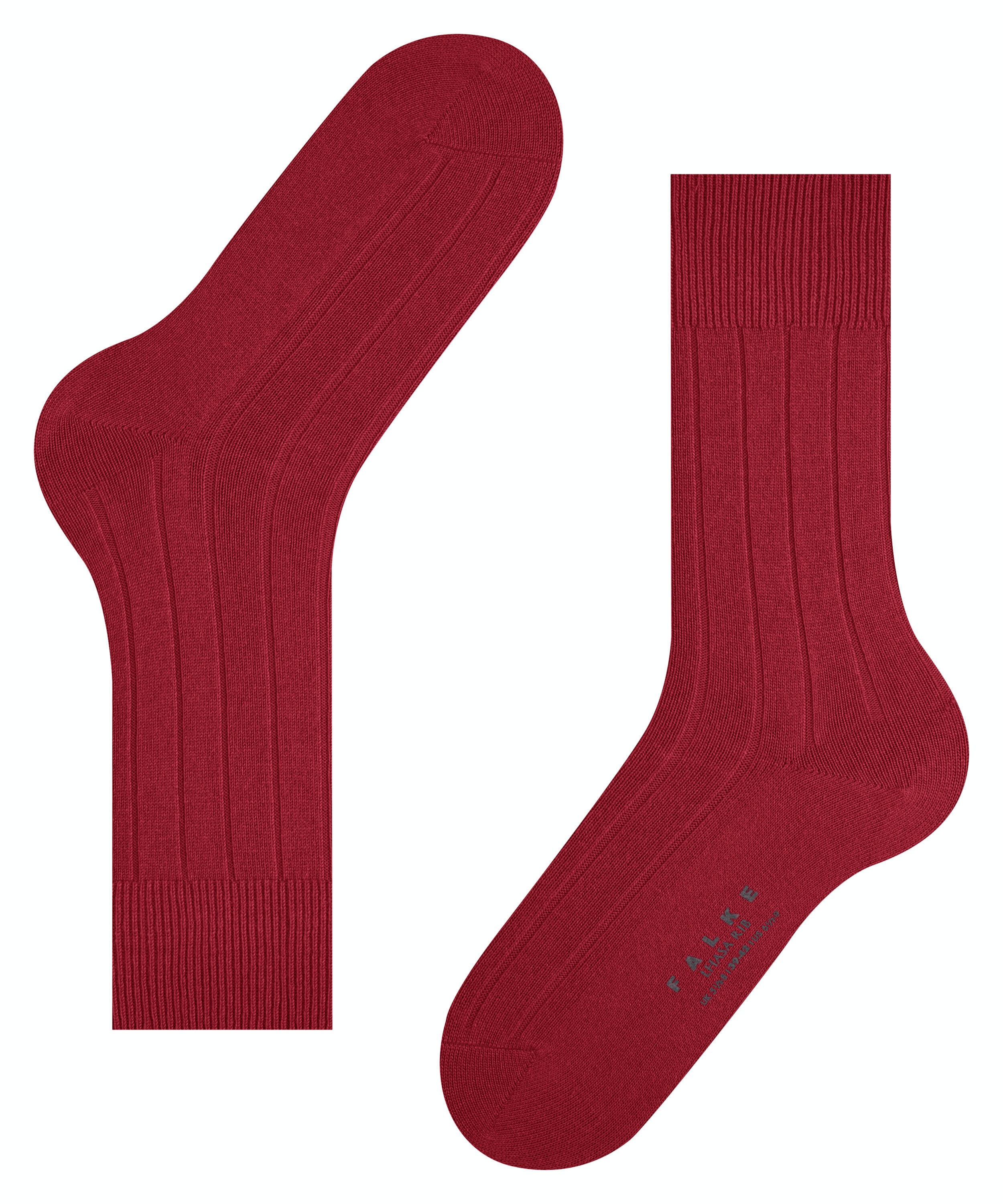 FALKE Lhasa Rib herensokken, rood (ingle)