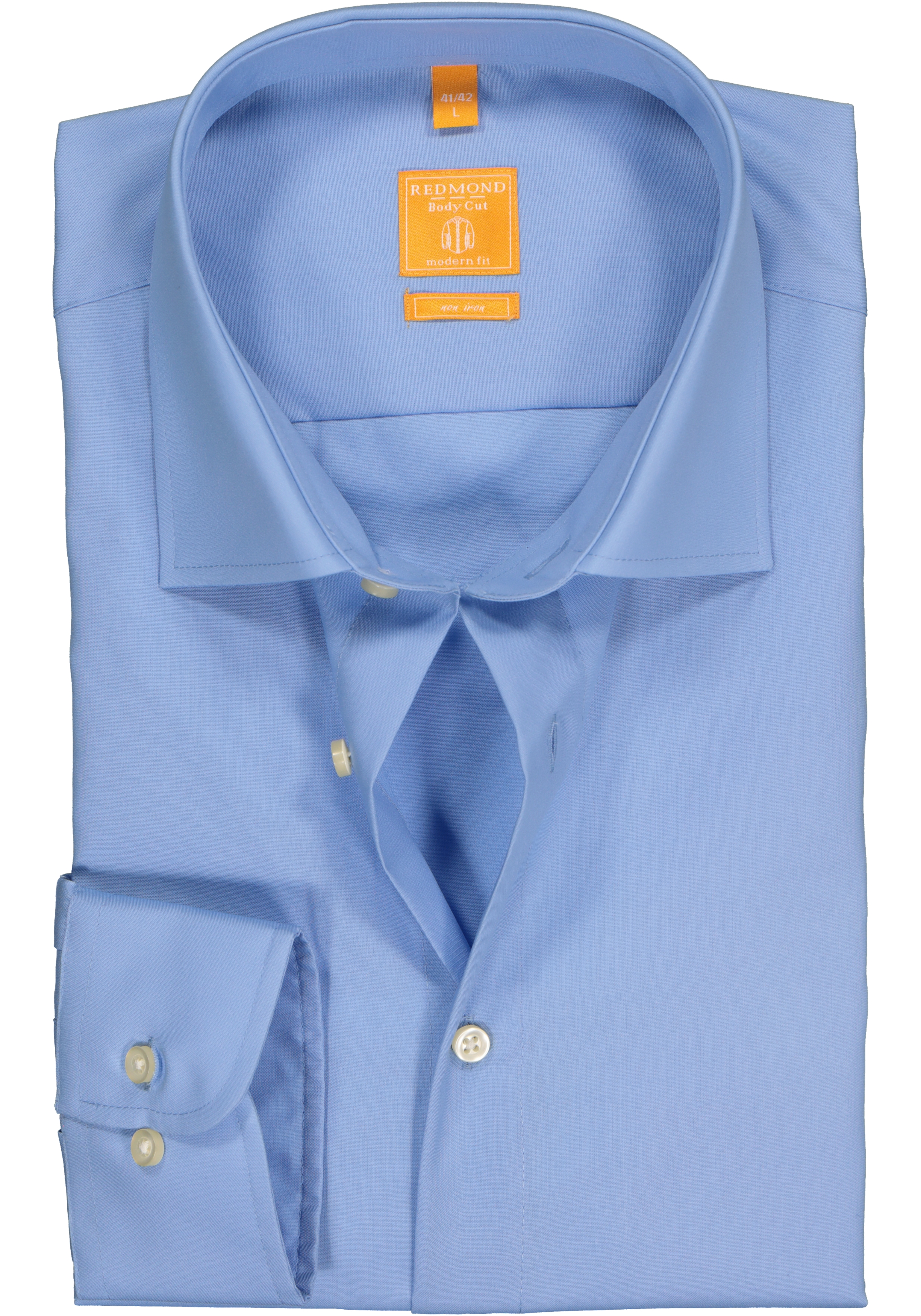 Redmond modern fit overhemd, blauw